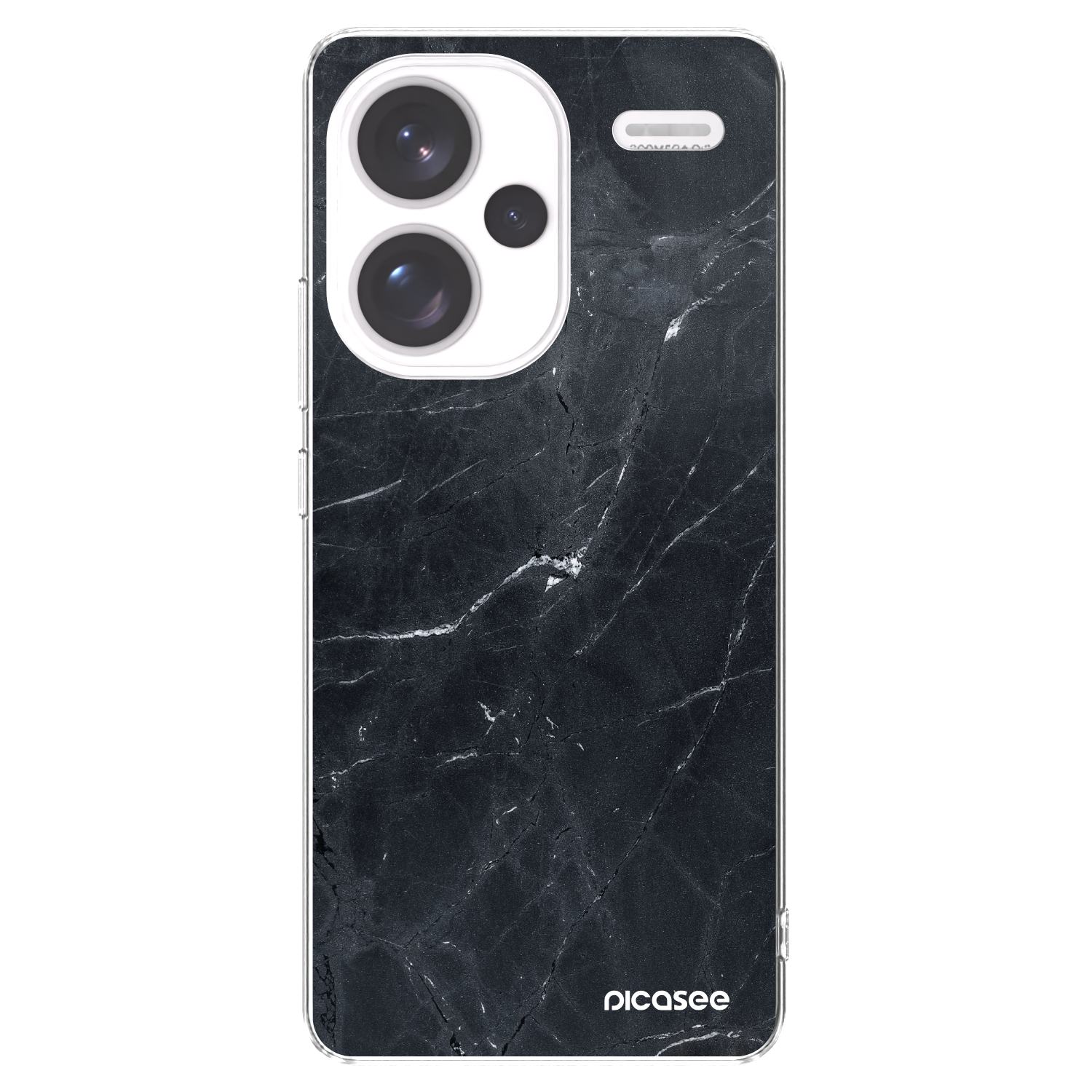 Picasee silikonska prozirna maskica za Xiaomi Redmi Note 13 Pro+ 5G - Black marble