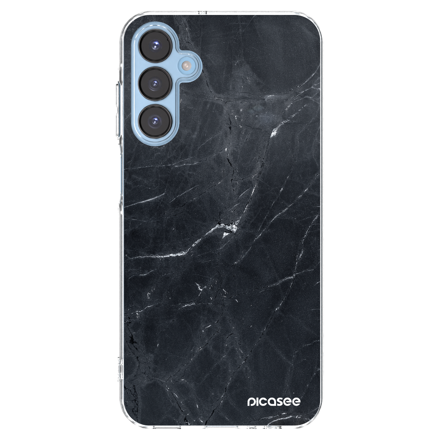 Picasee silikonska prozirna maskica za Samsung Galaxy A15 A156B 5G - Black marble