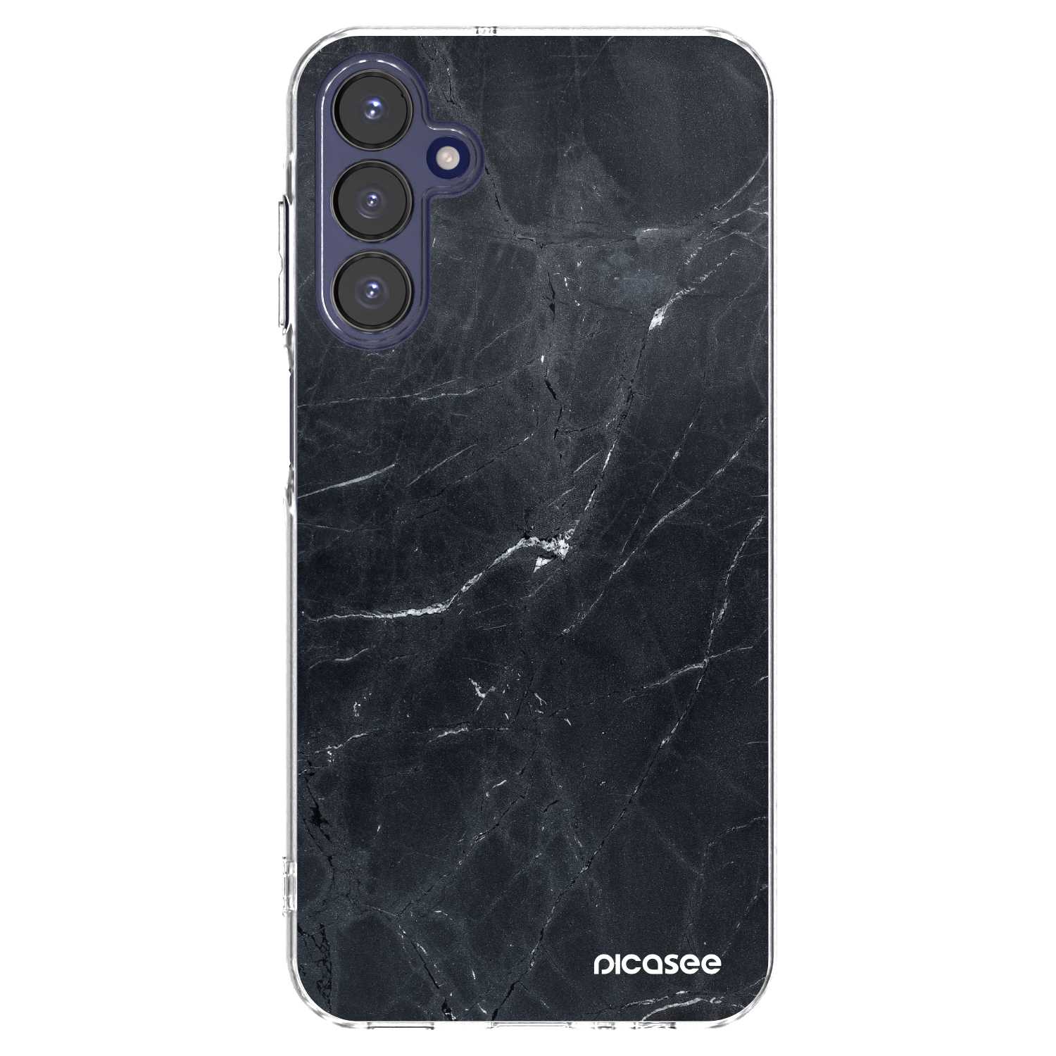Picasee silikonska prozirna maskica za Samsung Galaxy A15 A155F 4G - Black marble