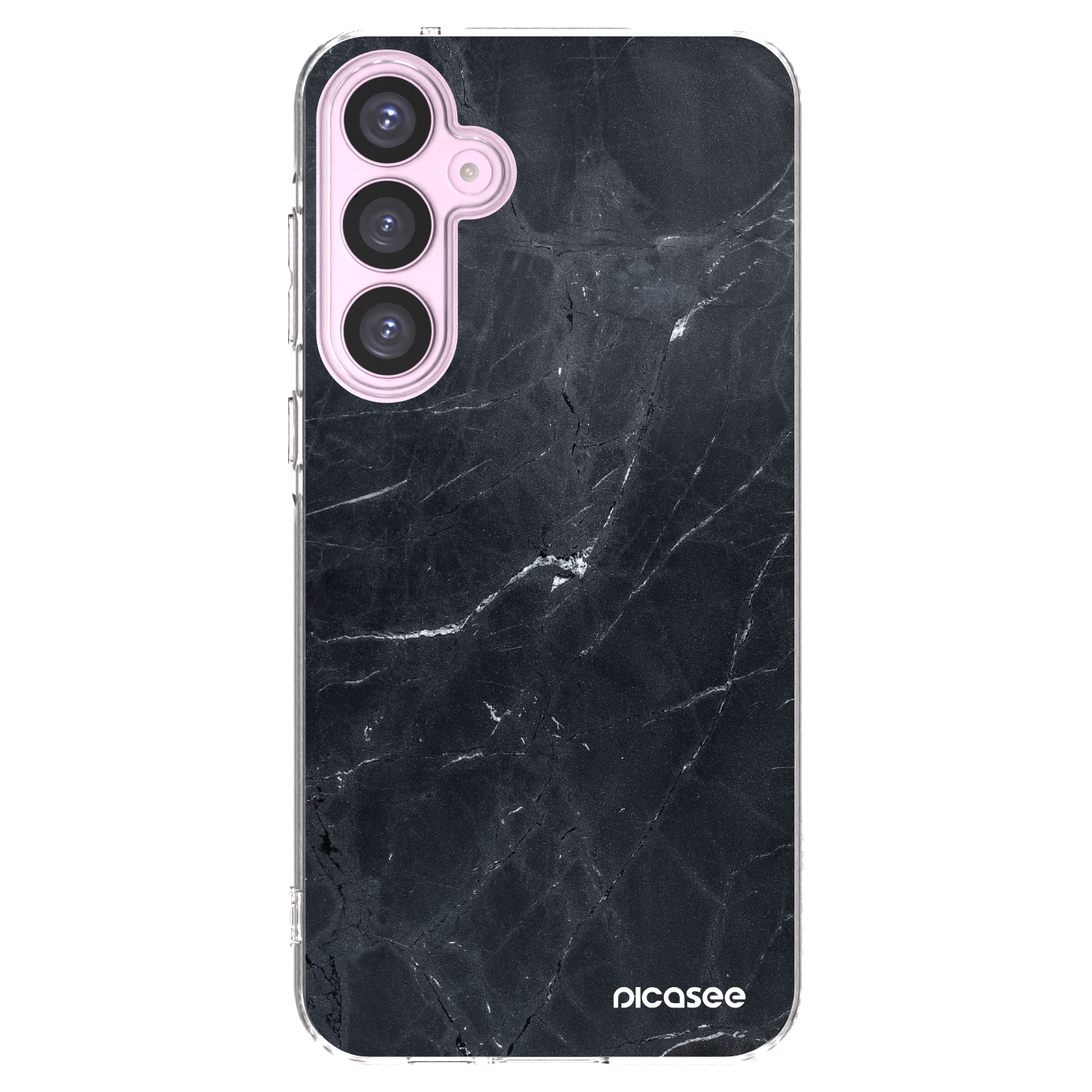Picasee silikonska prozirna maskica za Samsung Galaxy A55 5G A556B - Black marble