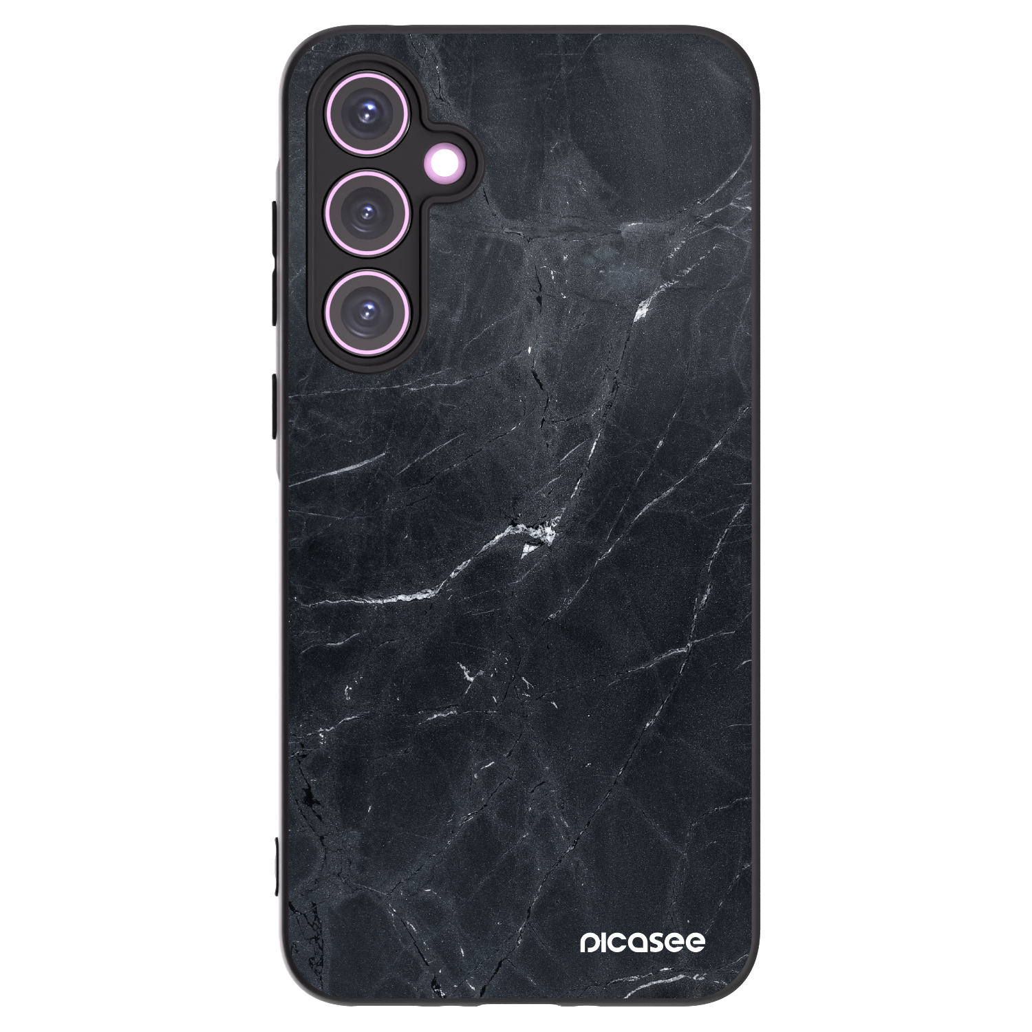 Picasee crna silikonska maskica za Samsung Galaxy A35 5G A356B - Black marble