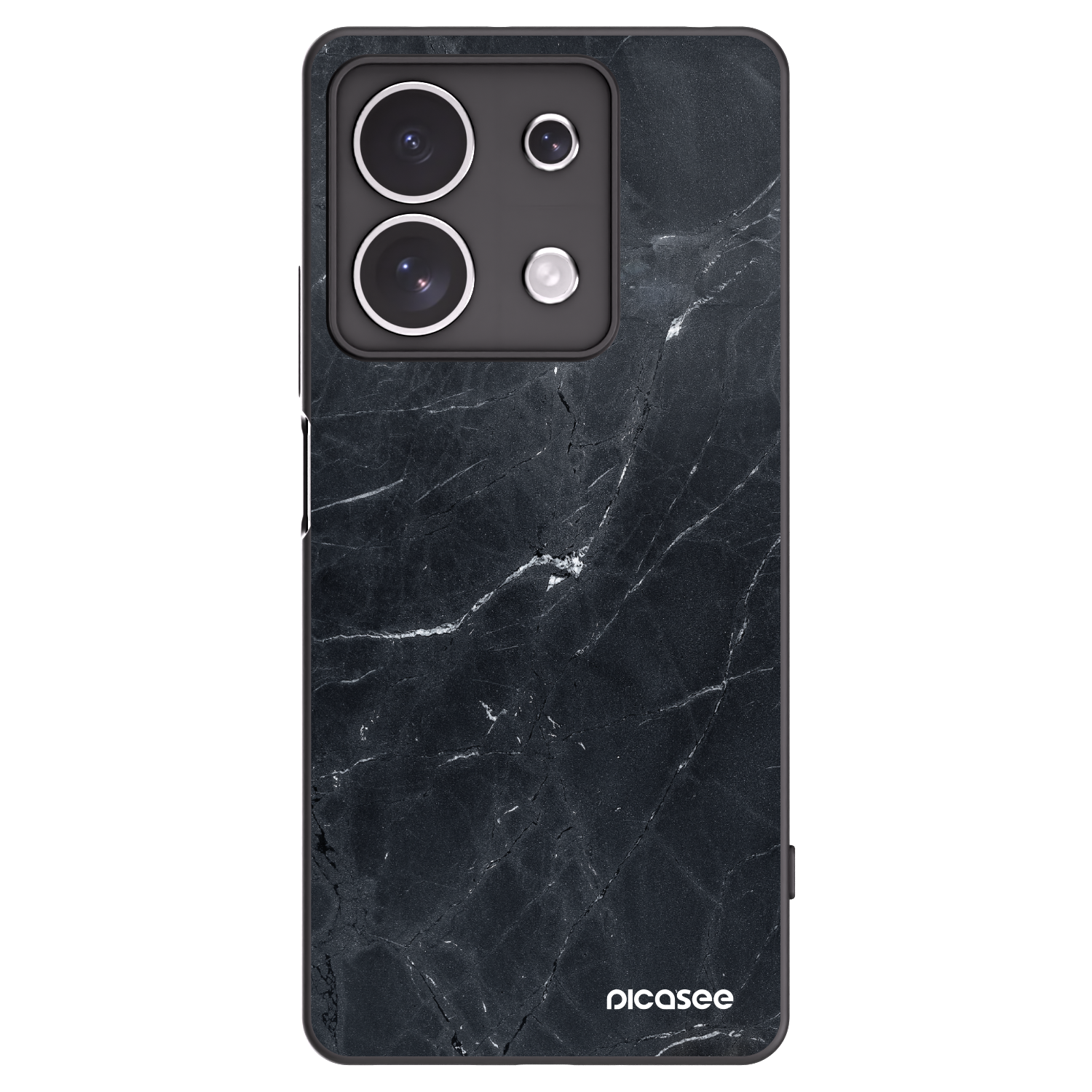 Picasee crna silikonska maskica za Xiaomi Redmi Note 13 4G - Black marble