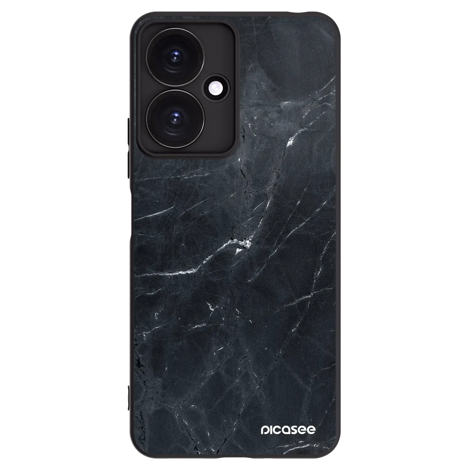 Picasee crna silikonska maskica za Xiaomi Redmi 13C 5G - Black marble