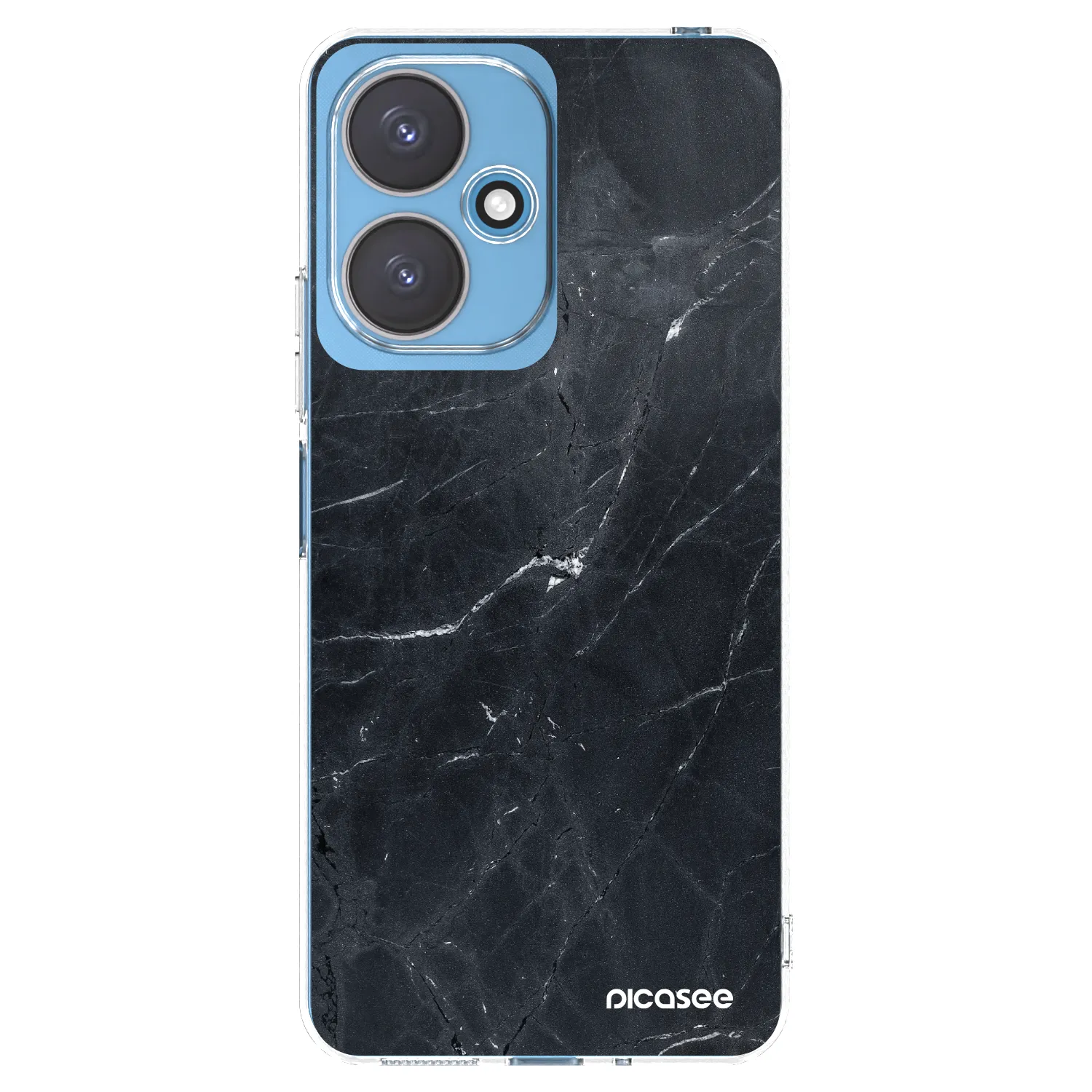 Picasee silikonska prozirna maskica za Xiaomi Redmi 13C 5G - Black marble