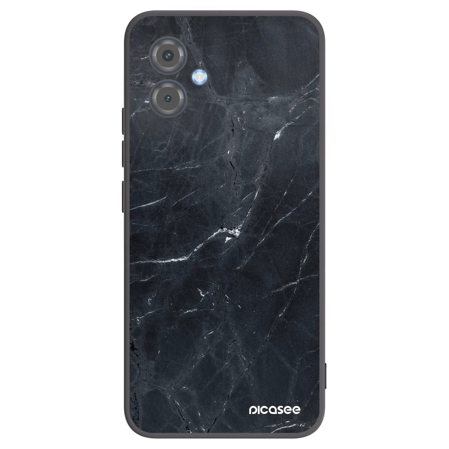 Picasee crna silikonska maskica za Motorola Moto G14 - Black marble