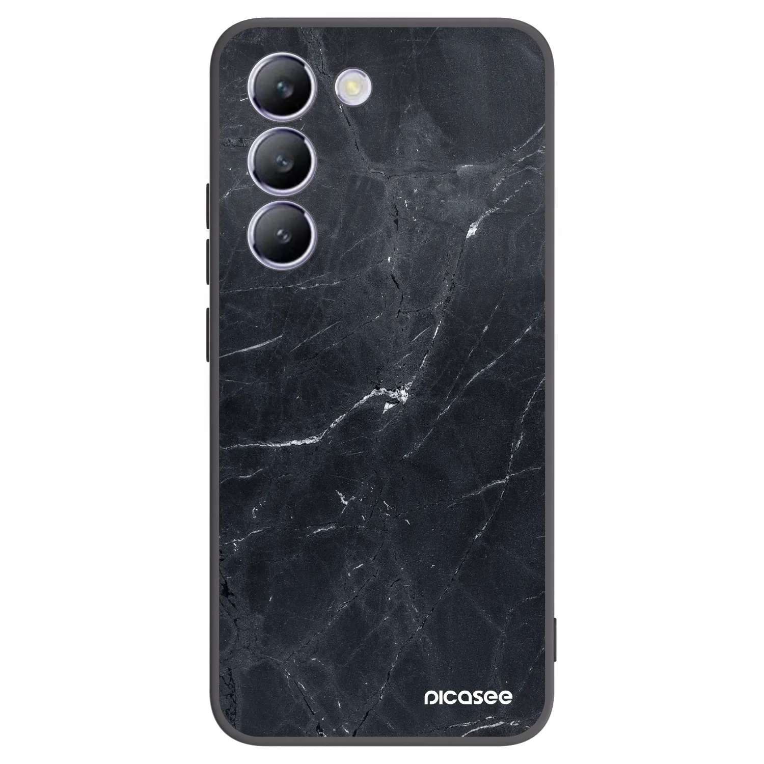 Picasee crna silikonska maskica za Vivo V40 SE 5G - Black marble
