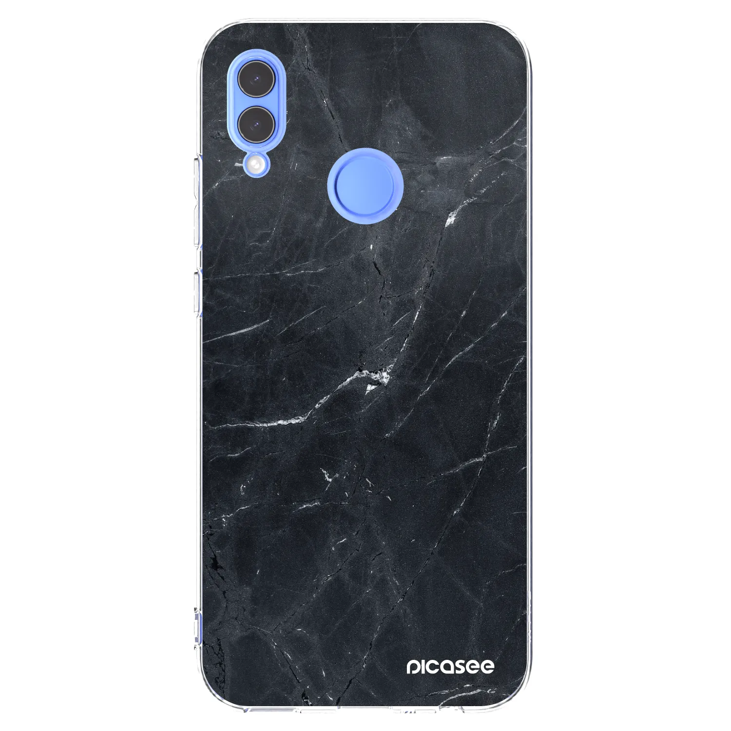 Picasee silikonska prozirna maskica za Huawei P Smart 2019 - Black marble