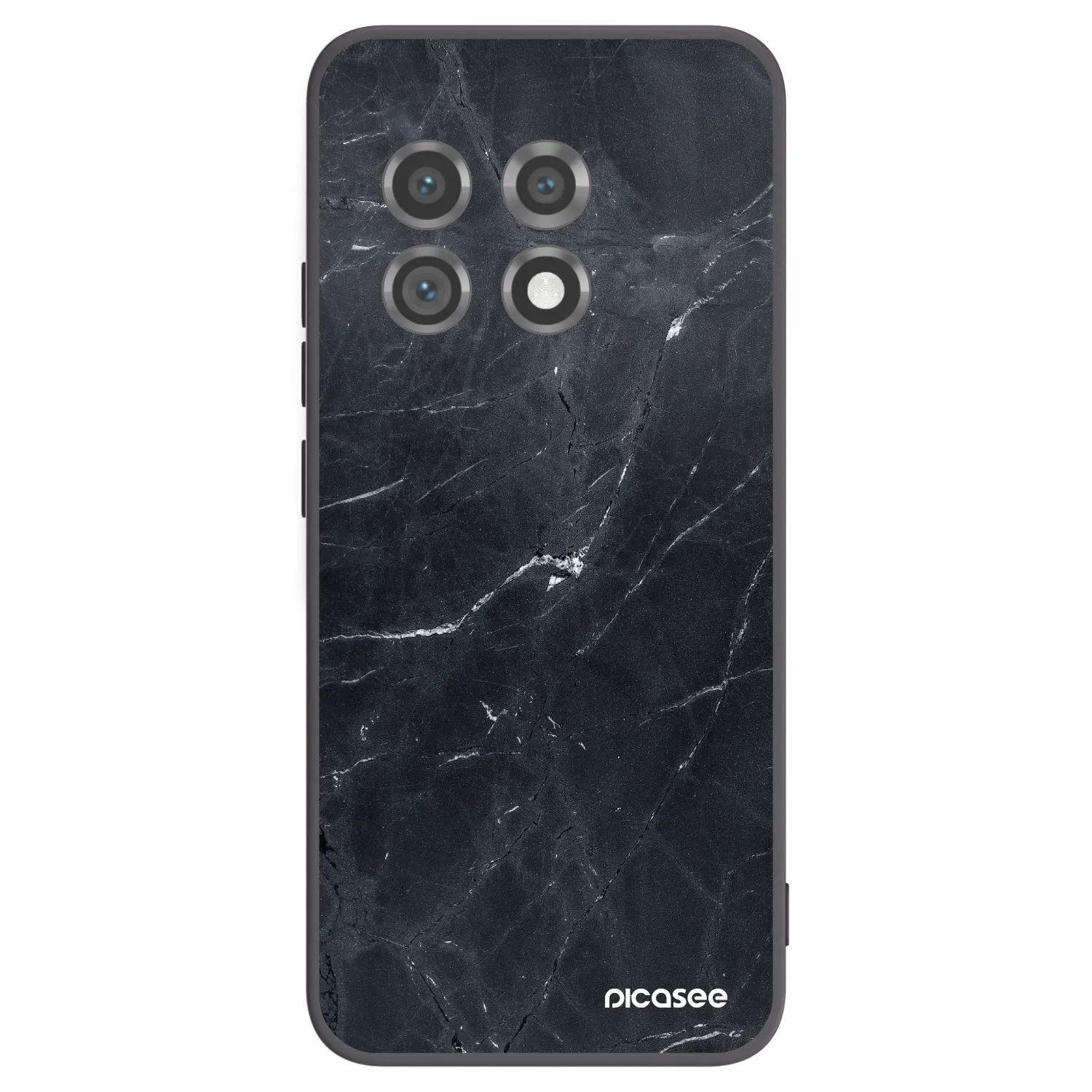 Picasee crna silikonska maskica za OnePlus 11 5G - Black marble
