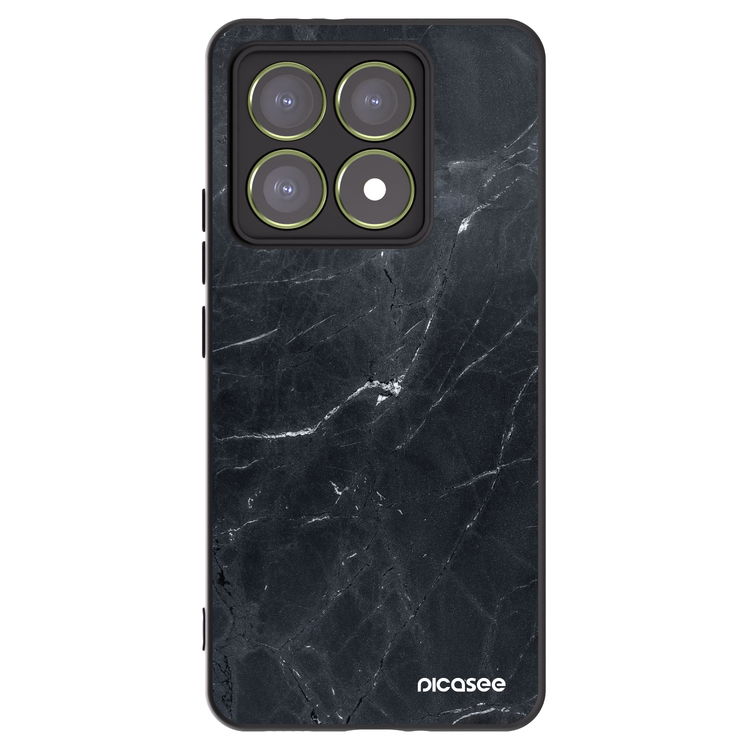 Picasee crna silikonska maskica za Xiaomi 14T - Black marble