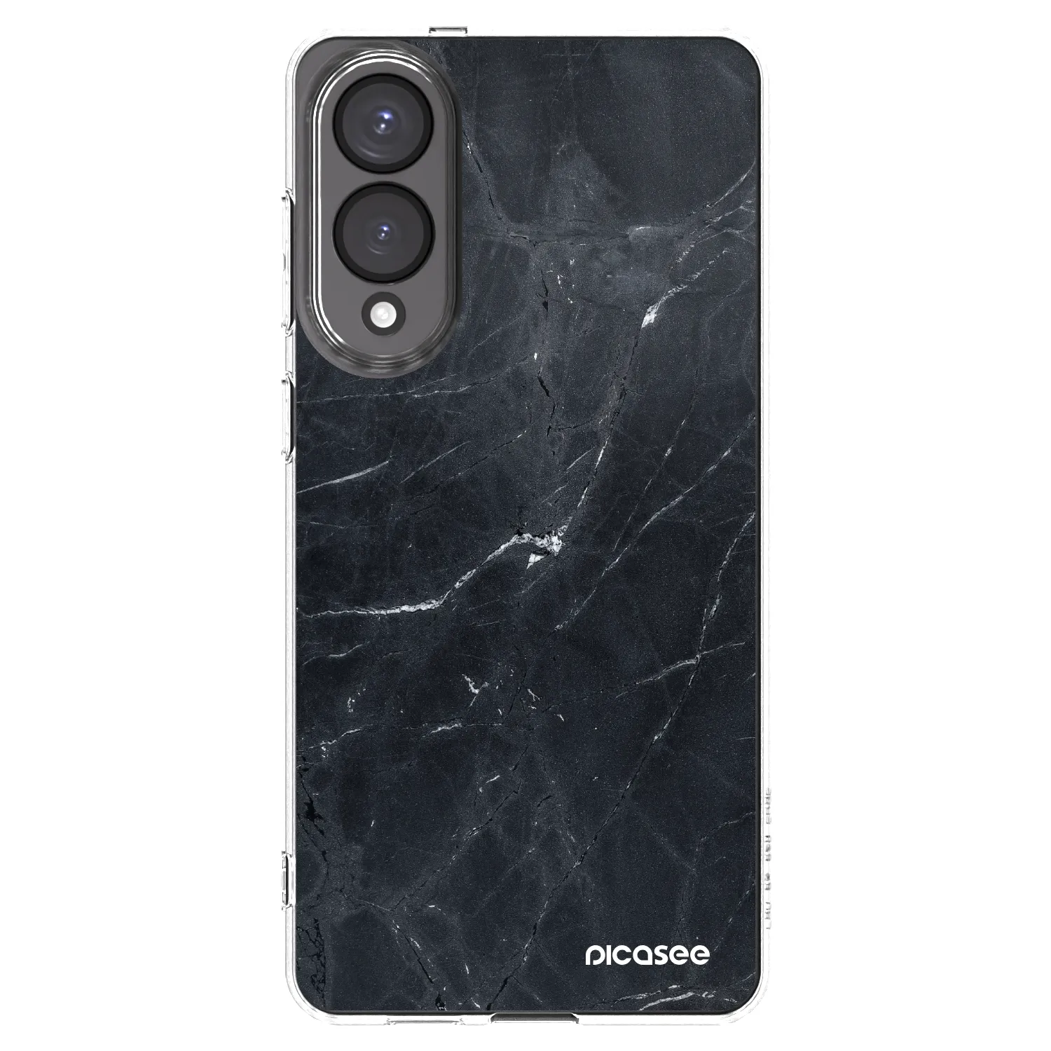 Picasee silikonska prozirna maskica za Samsung Galaxy S25 Edge 5G - Black marble