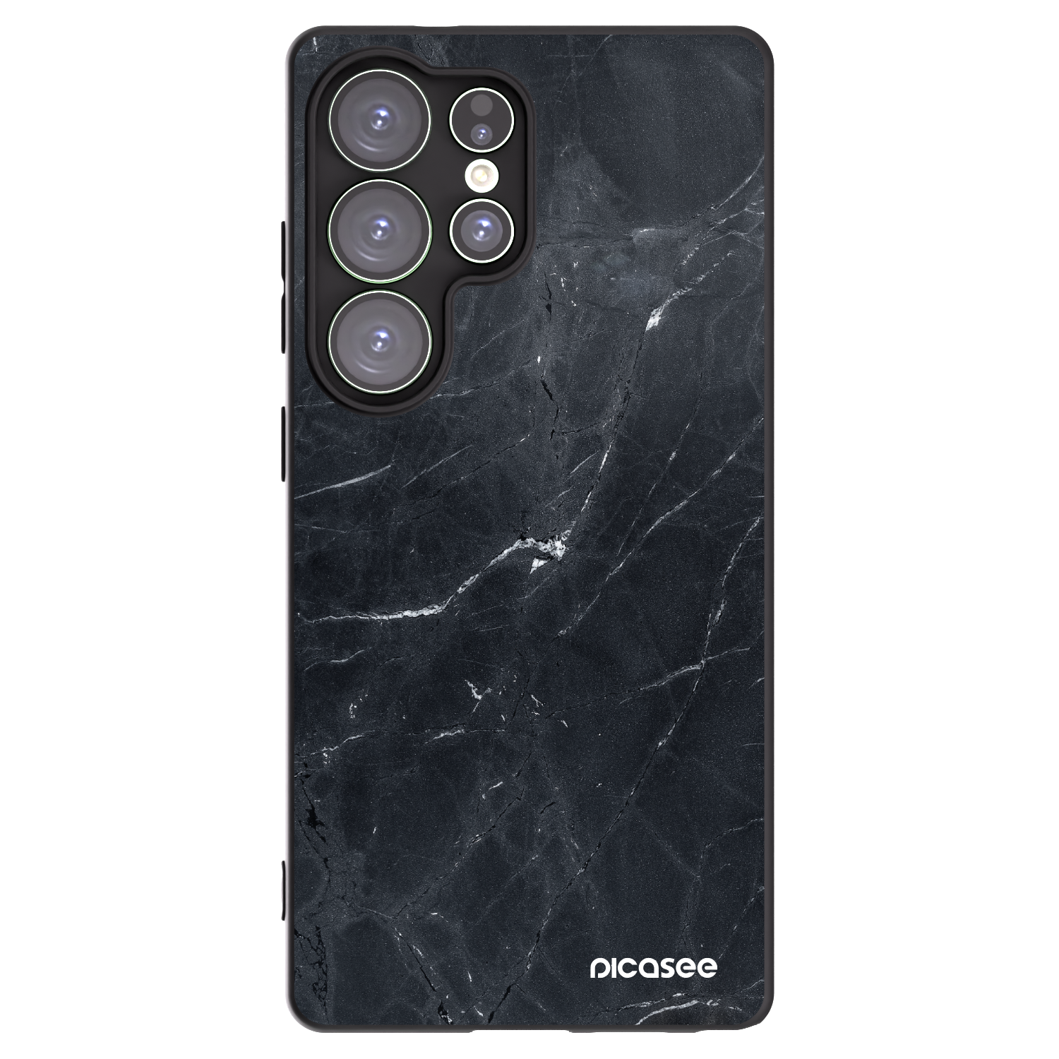 Picasee crna silikonska maskica za Samsung Galaxy S25 Ultra 5G - Black marble