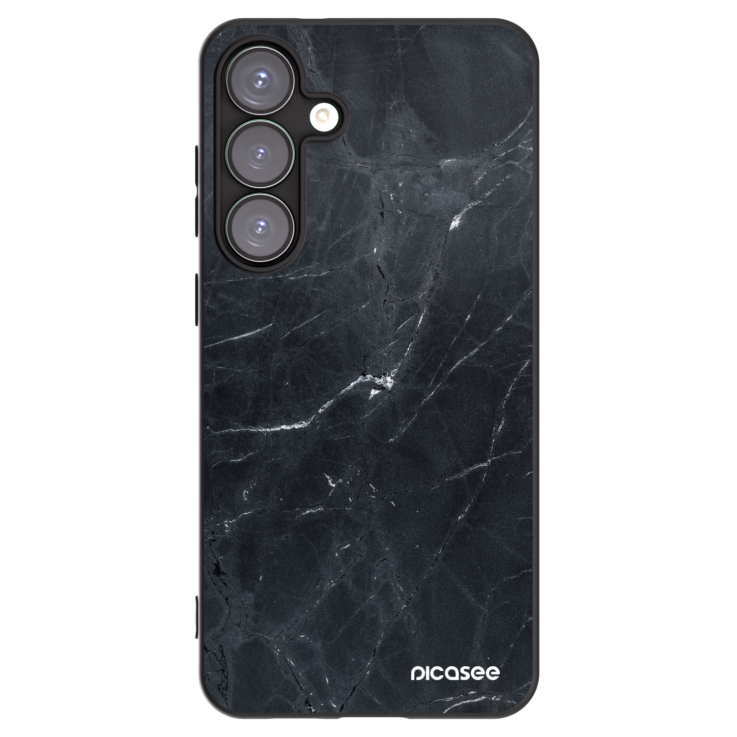 Picasee crna silikonska maskica za Samsung Galaxy S25+ 5G - Black marble