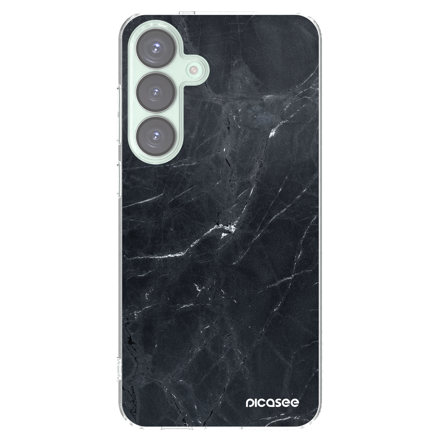 Picasee silikonska prozirna maskica za Samsung Galaxy S25+ 5G - Black marble