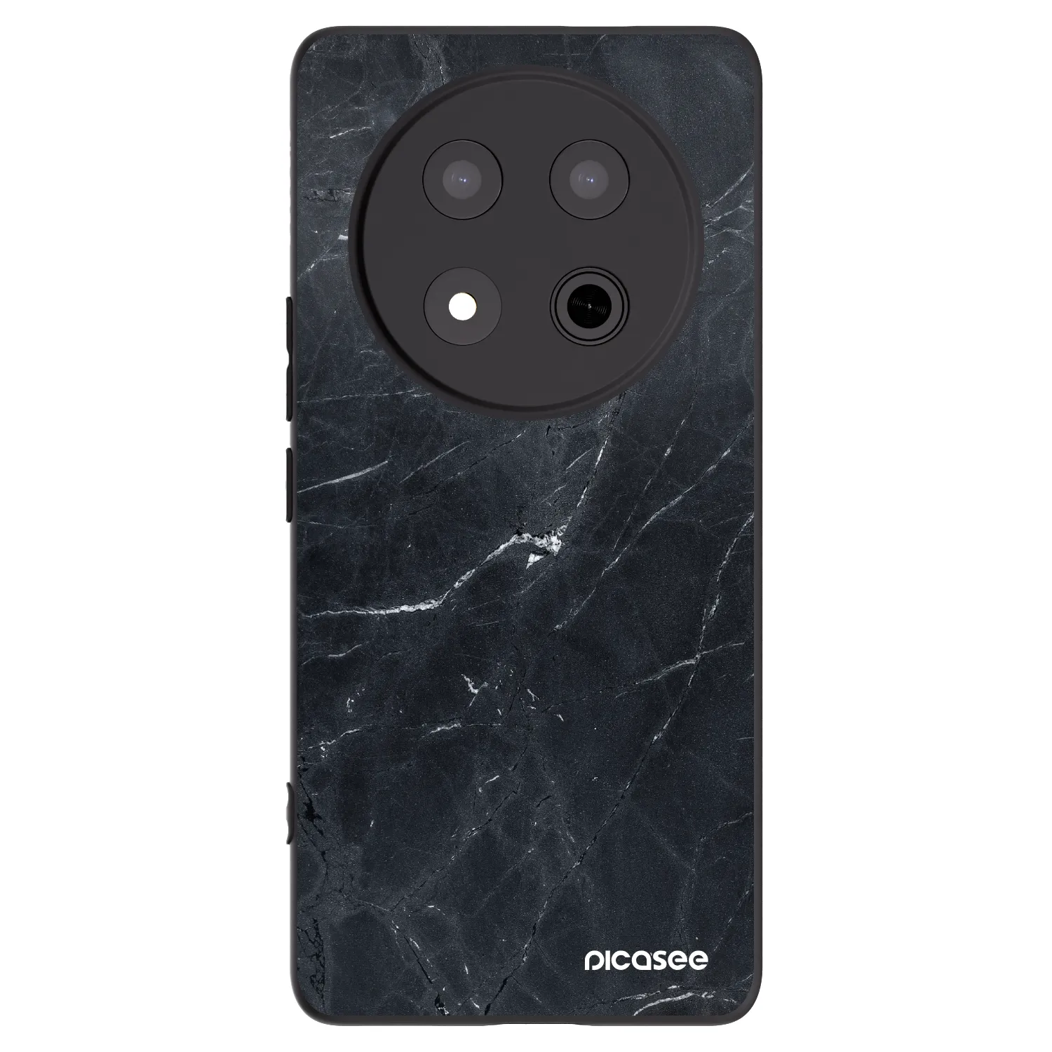 Picasee crna silikonska maskica za Honor Magic7 Lite 5G - Black marble