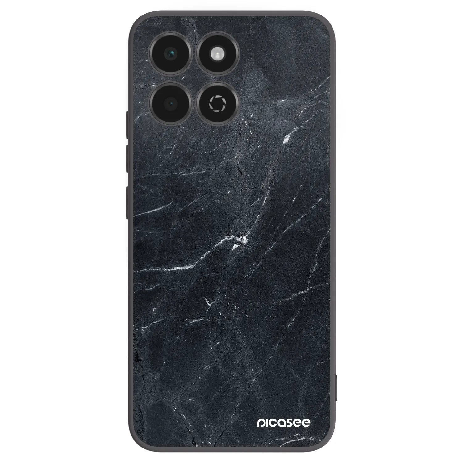 Picasee crna silikonska maskica za Honor 200 Smart 5G - Black marble