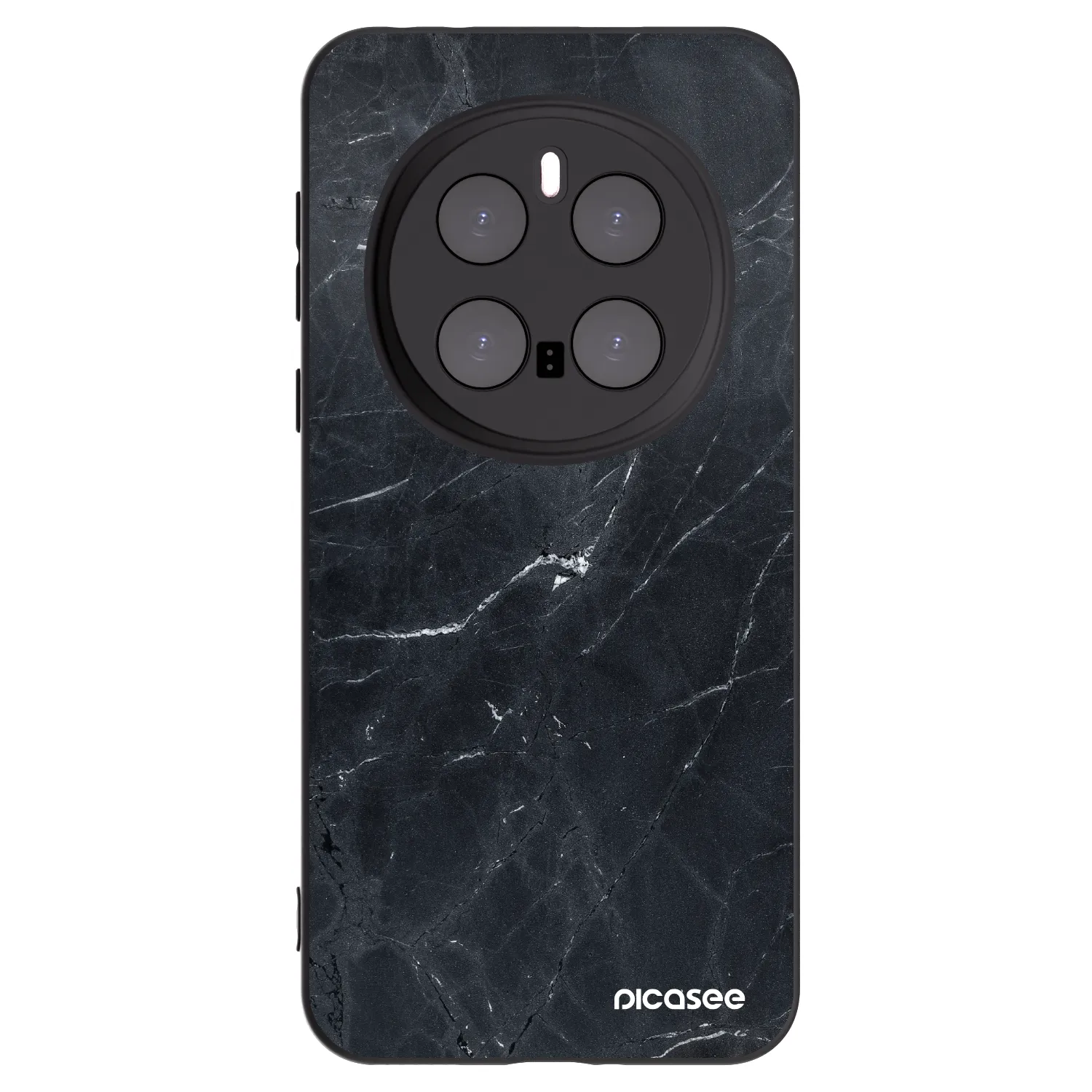 Picasee crna silikonska maskica za Honor Magic7 Pro 5G - Black marble