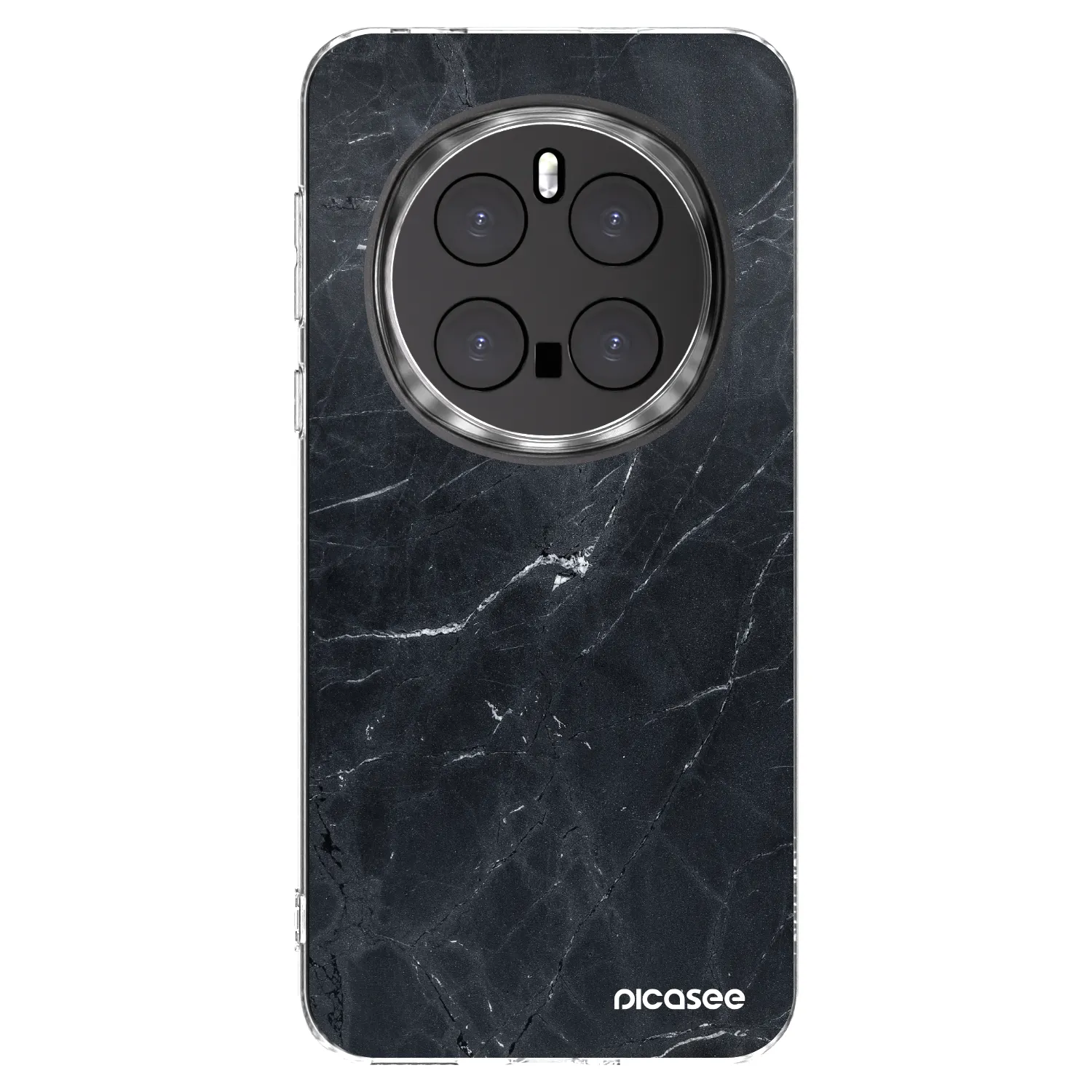 Picasee silikonska prozirna maskica za Honor Magic7 Pro 5G - Black marble