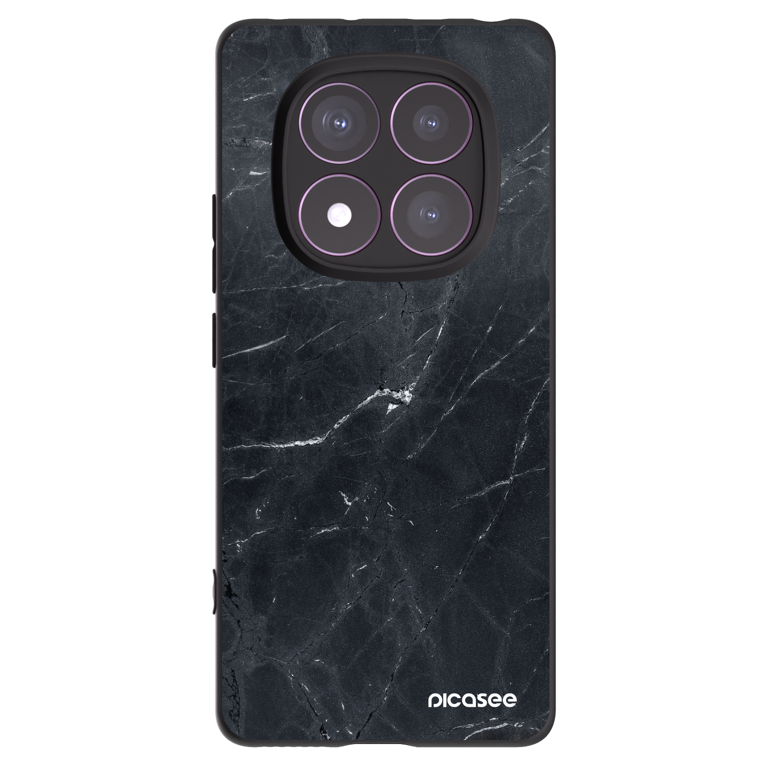 Picasee crna silikonska maskica za Xiaomi Redmi Note 14 Pro 4G - Black marble