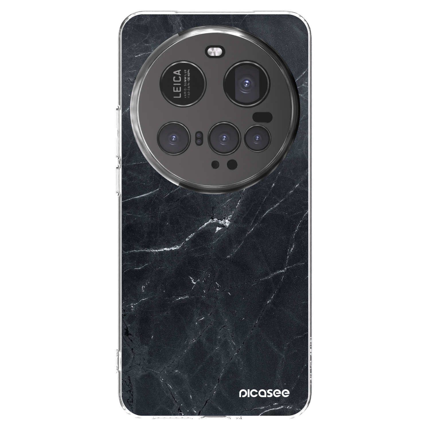 Picasee silikonska prozirna maskica za Xiaomi 15 Ultra - Black marble