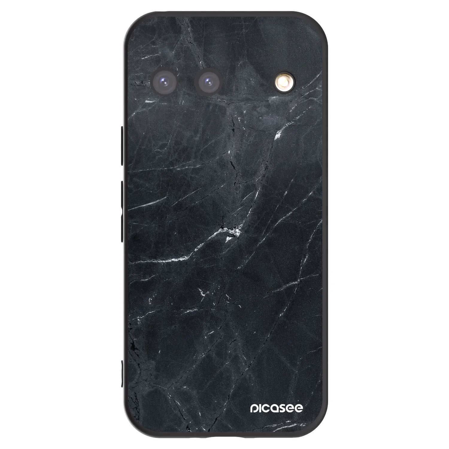 Picasee crna silikonska maskica za Google Pixel 9 - Black marble