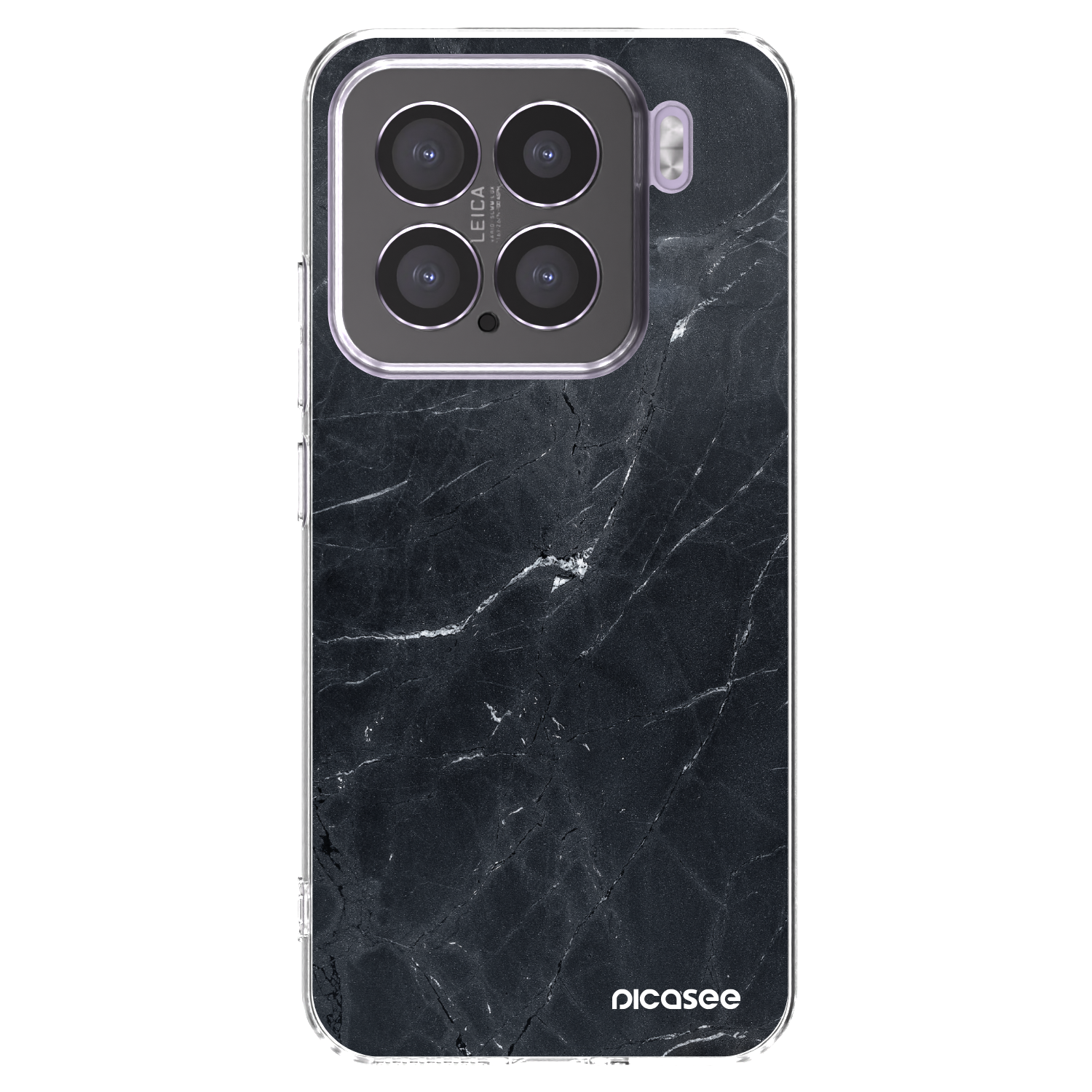 Picasee silikonska prozirna maskica za Xiaomi 15 - Black marble