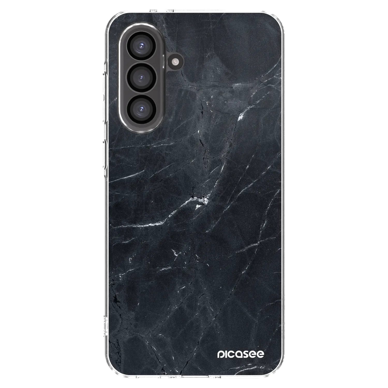 Picasee silikonska prozirna maskica za Samsung Galaxy A56 5G A566B - Black marble