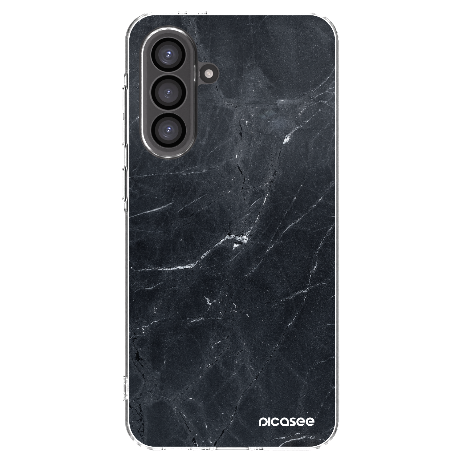 Picasee silikonska prozirna maskica za Samsung Galaxy A36 5G - Black marble