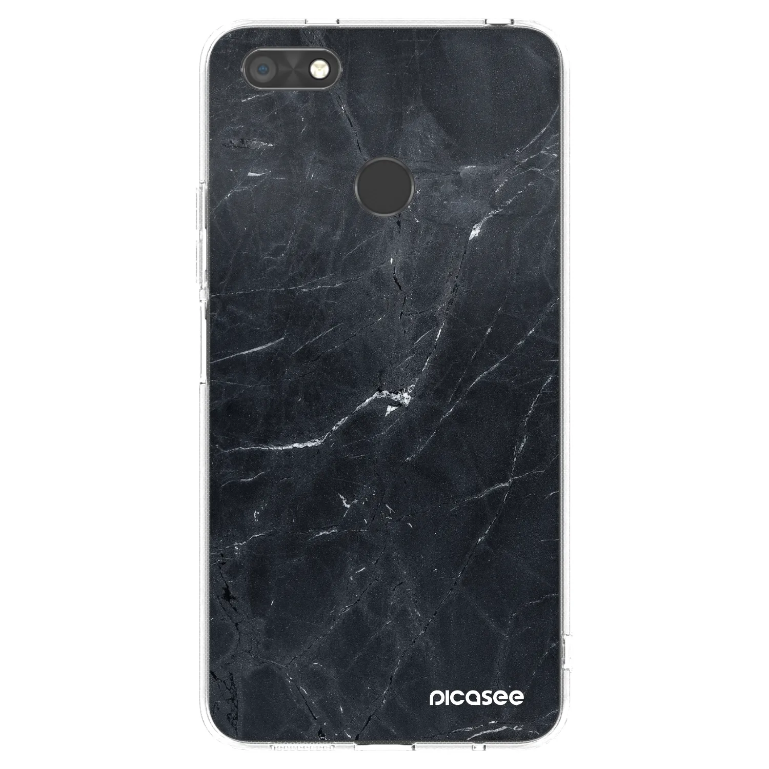 Picasee silikonska prozirna maskica za Huawei P9 Lite Mini - Black marble