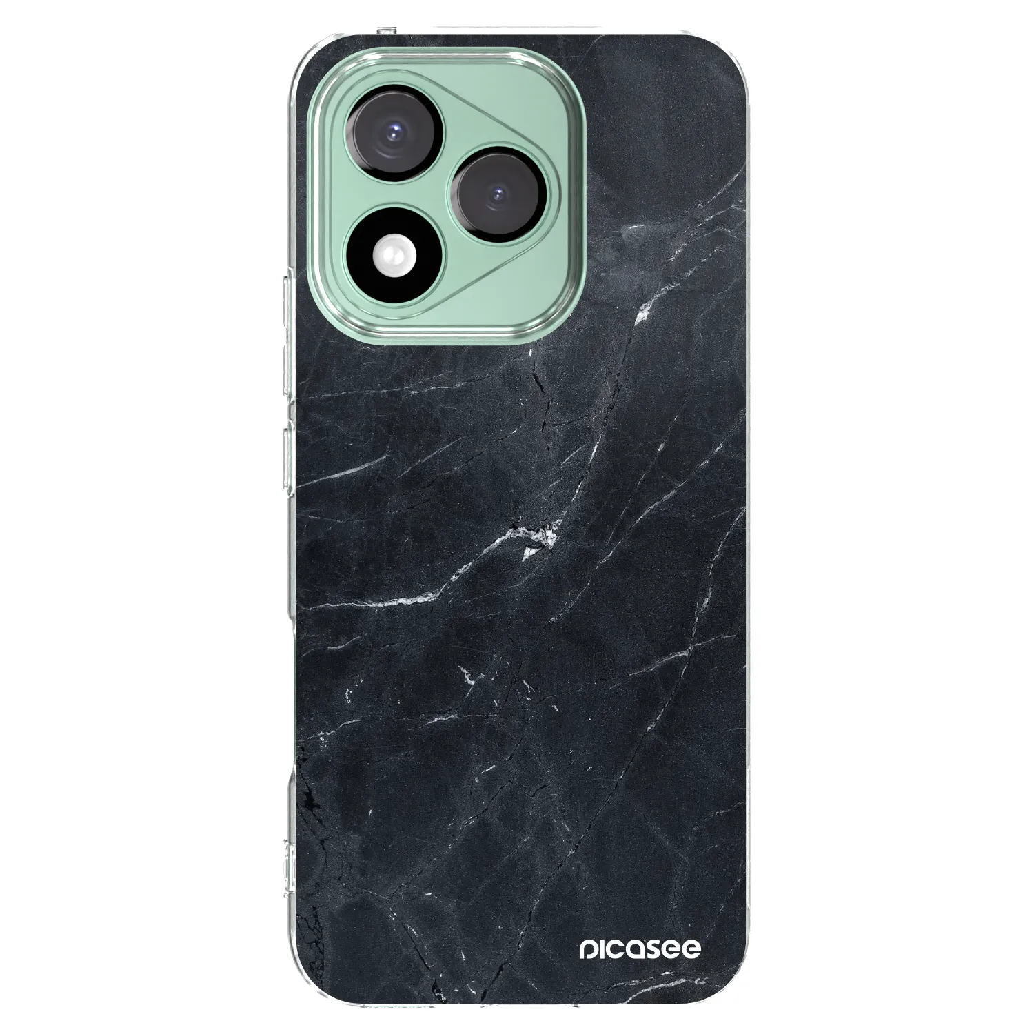 Picasee silikonska prozirna maskica za Honor 400 Lite 5G - Black marble