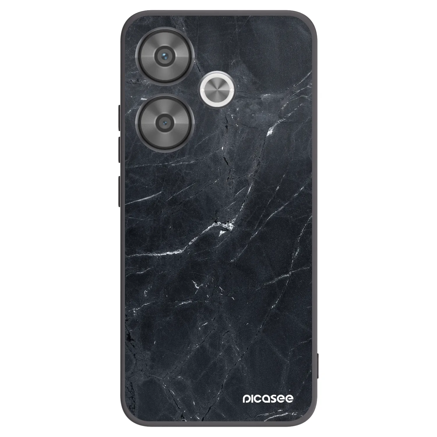 Picasee crna silikonska maskica za Xiaomi Poco F6 - Black marble