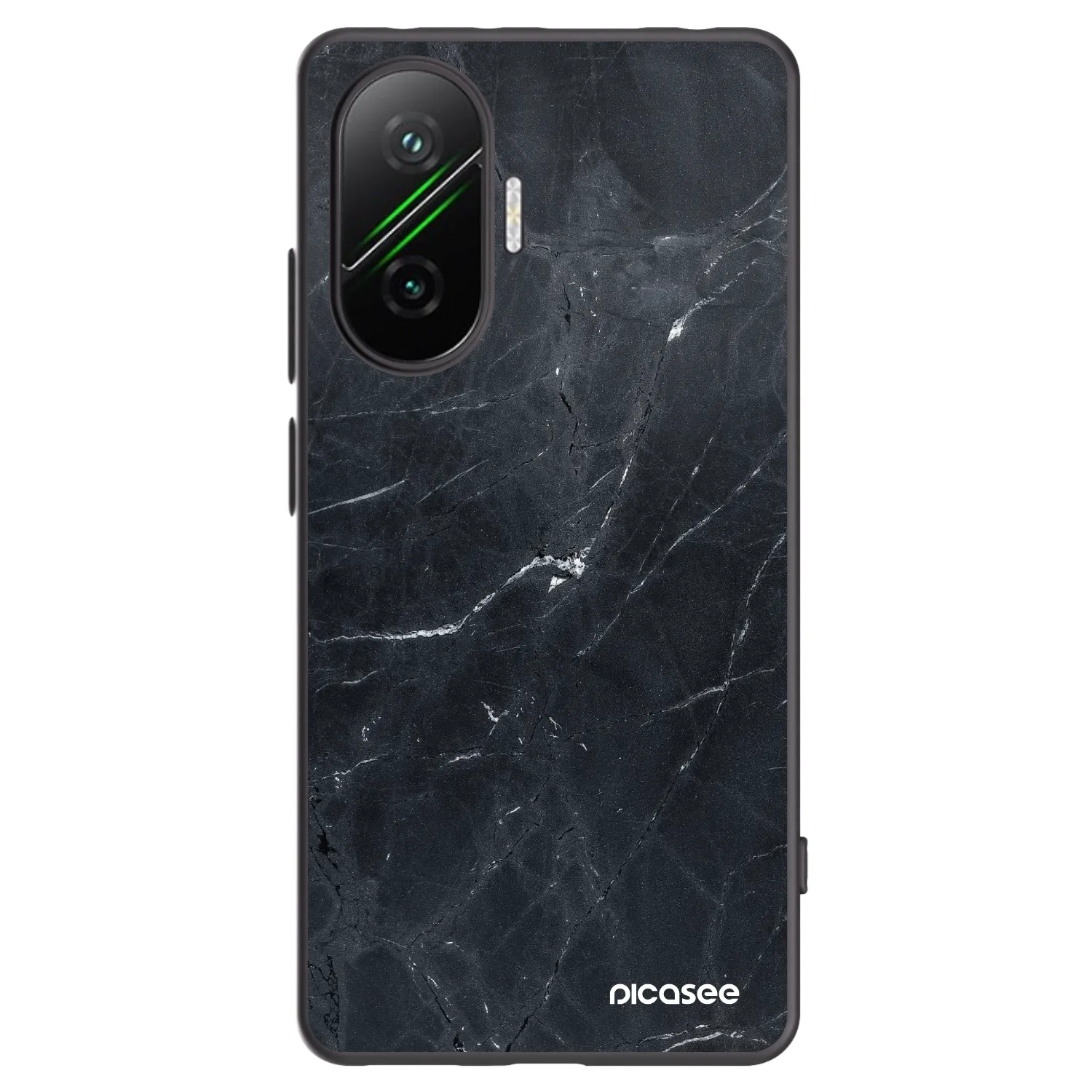 Picasee crna silikonska maskica za Xiaomi Poco F7 Pro 5G - Black marble