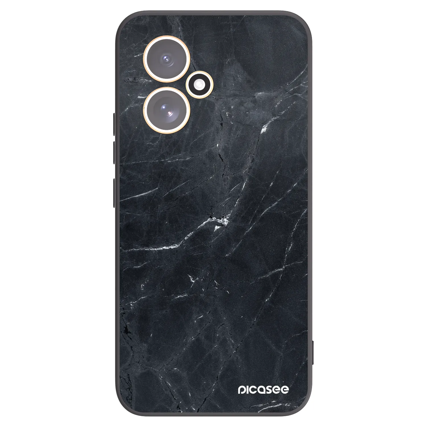 Picasee crna silikonska maskica za Honor 400 5G - Black marble