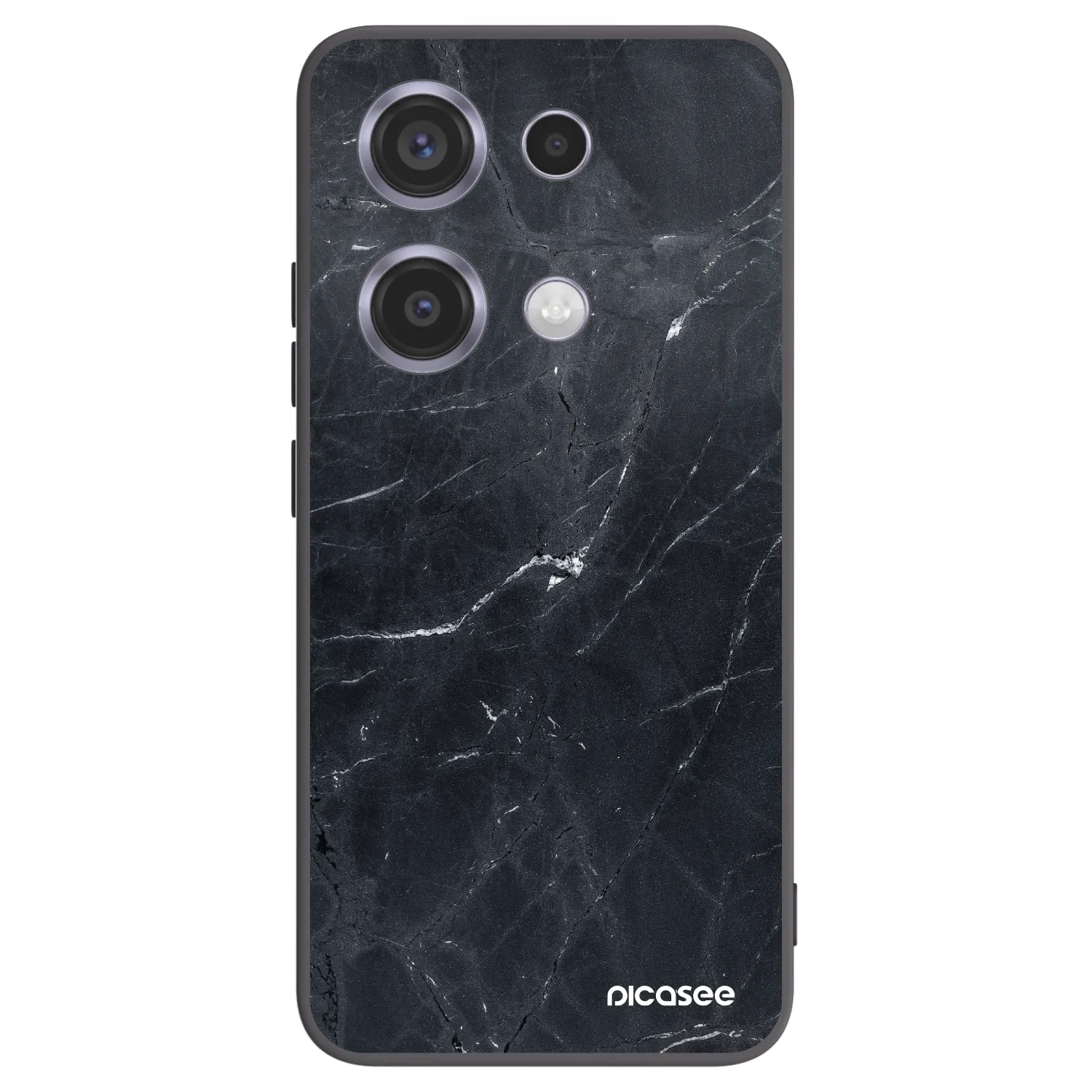 Picasee crna silikonska maskica za Xiaomi Redmi Note 14S - Black marble