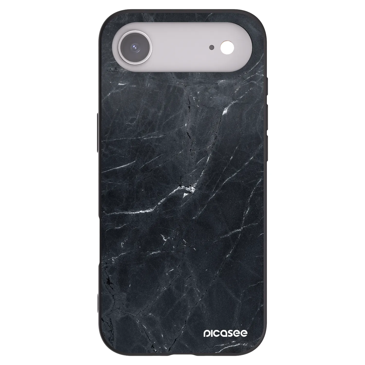 Picasee crna silikonska maskica za Apple iPhone Air - Black marble
