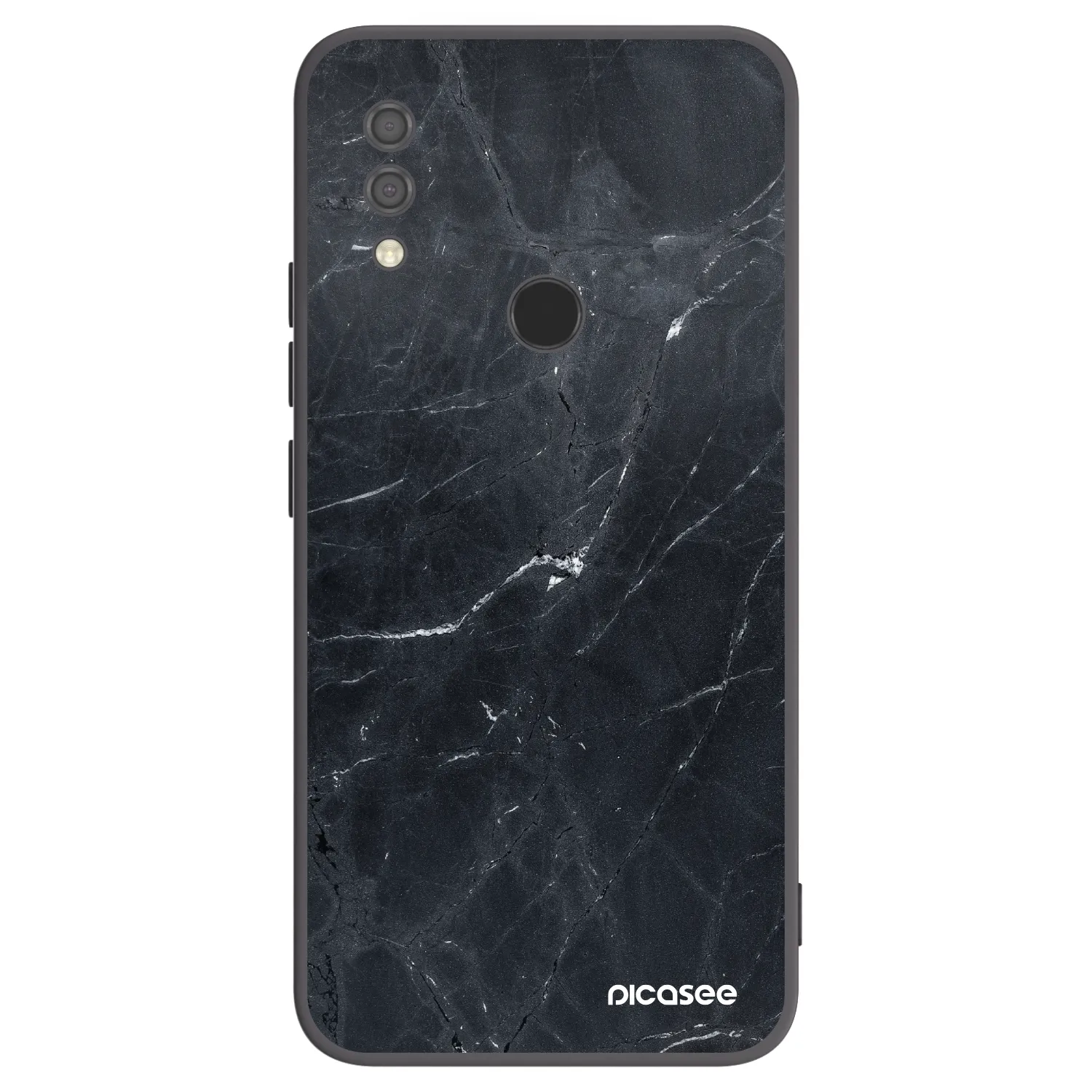 Picasee crna silikonska maskica za Xiaomi Redmi 7 - Black marble