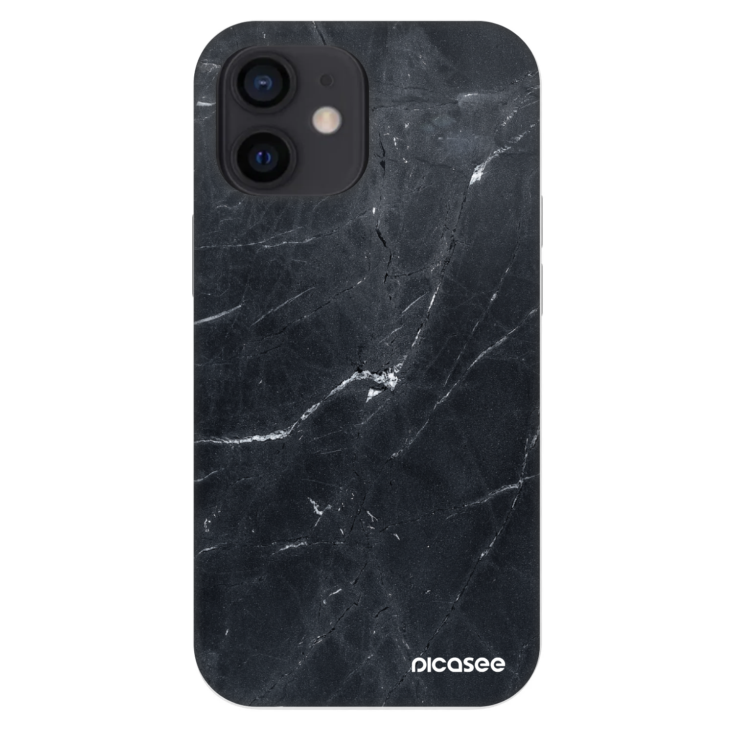 Picasee Fashion Case za Apple iPhone 12 mini - Black marble