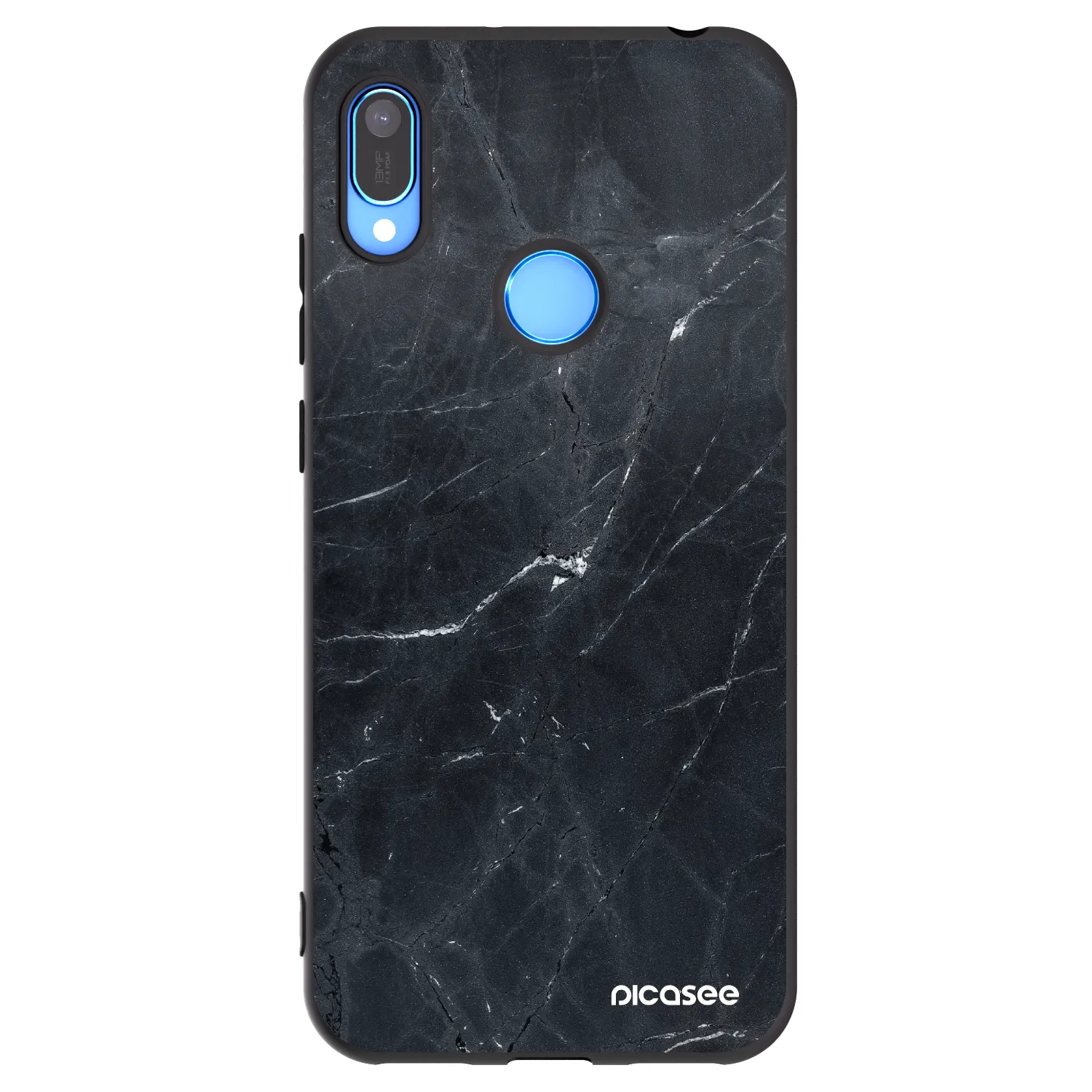 Picasee crna silikonska maskica za Huawei Y6 2019 - Black marble
