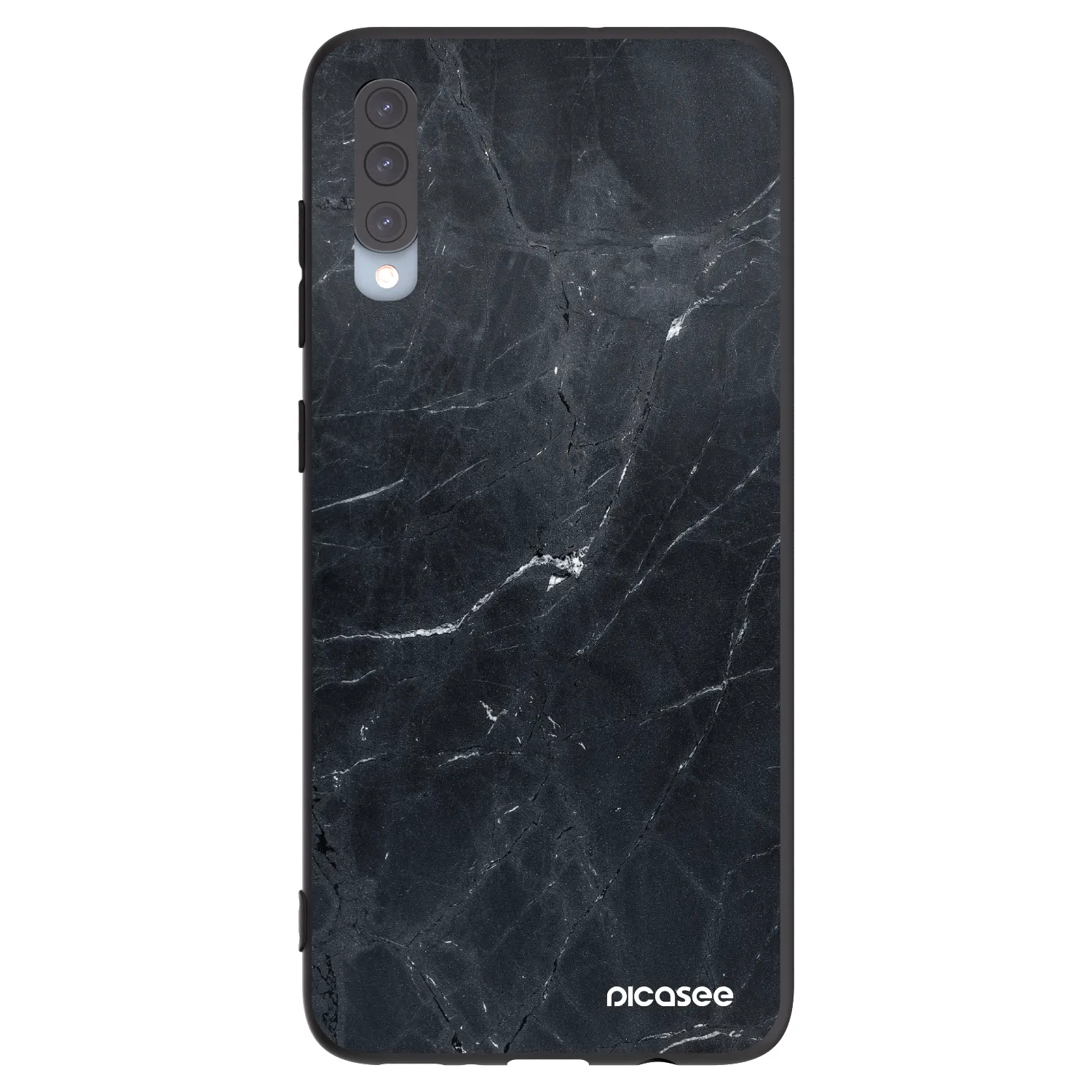 Picasee crna silikonska maskica za Samsung Galaxy A70 A705F - Black marble