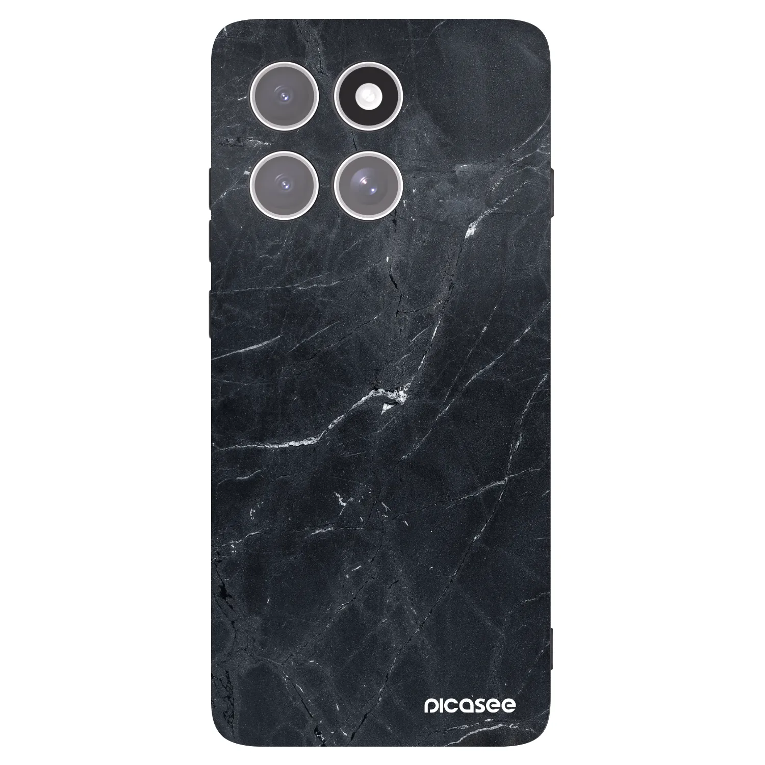 Picasee crna silikonska maskica za Motorola Edge 60 Pro - Black marble