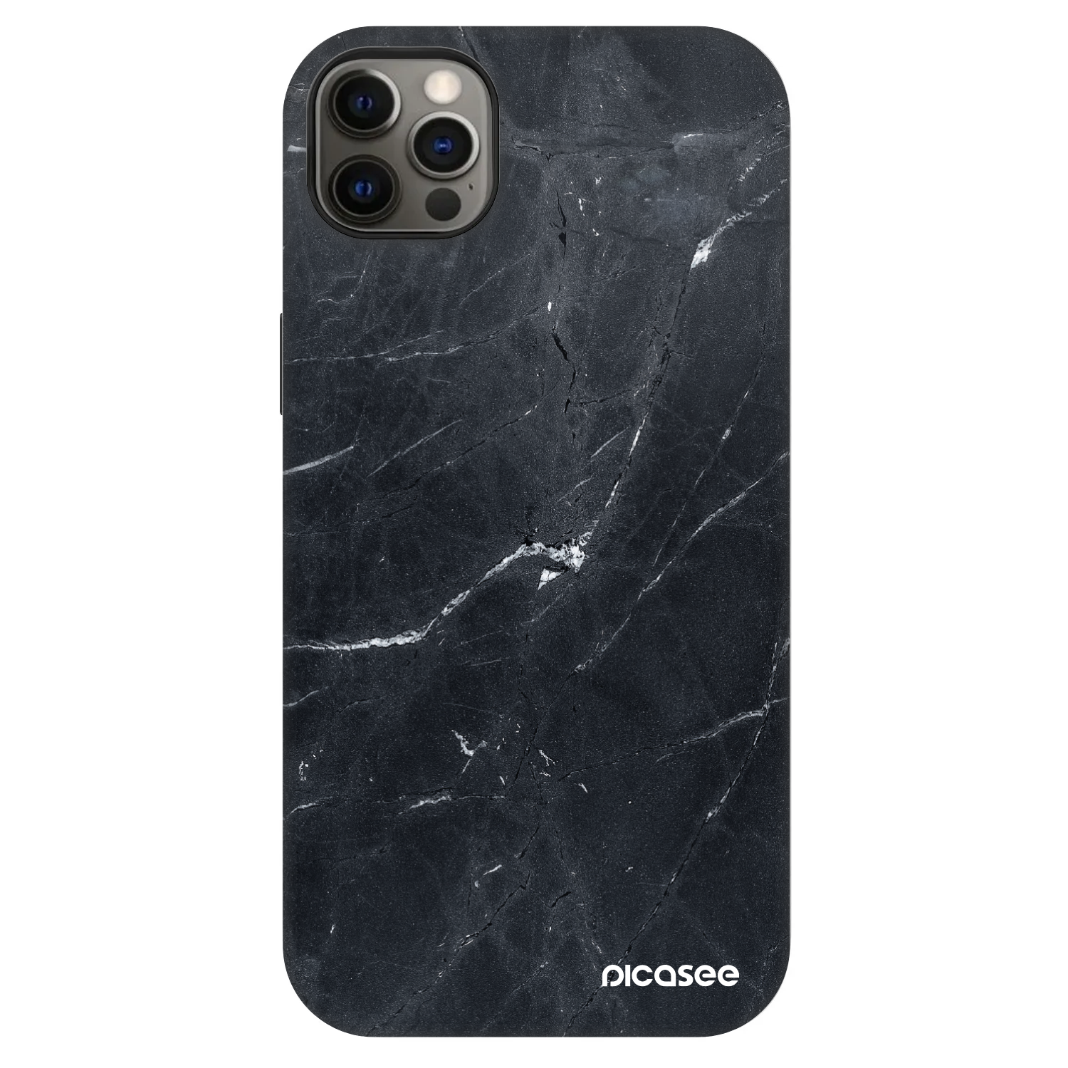 Picasee Fashion Case MagSafe za Apple iPhone 12 Pro Max - Black marble