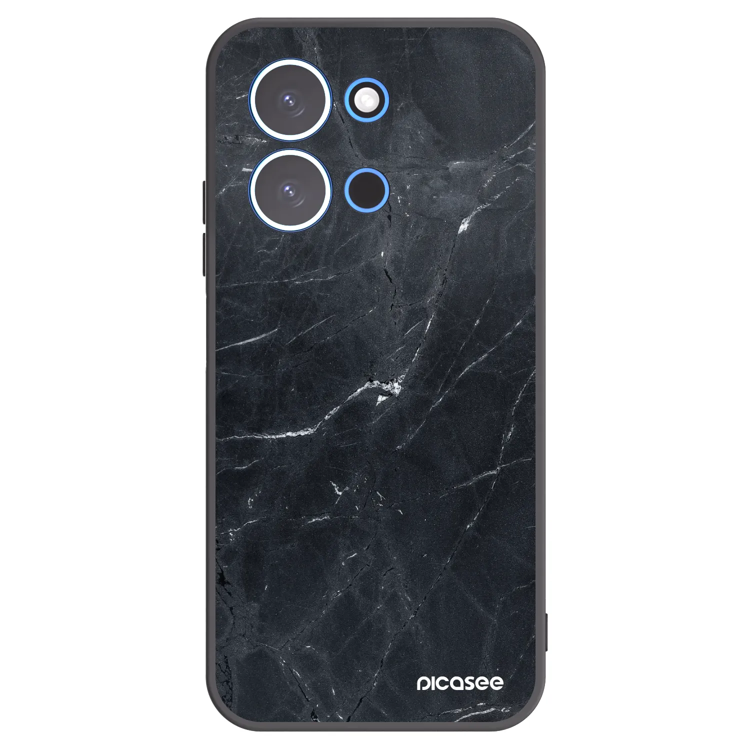Picasee crna silikonska maskica za Xiaomi Redmi 15C 4G - Black marble