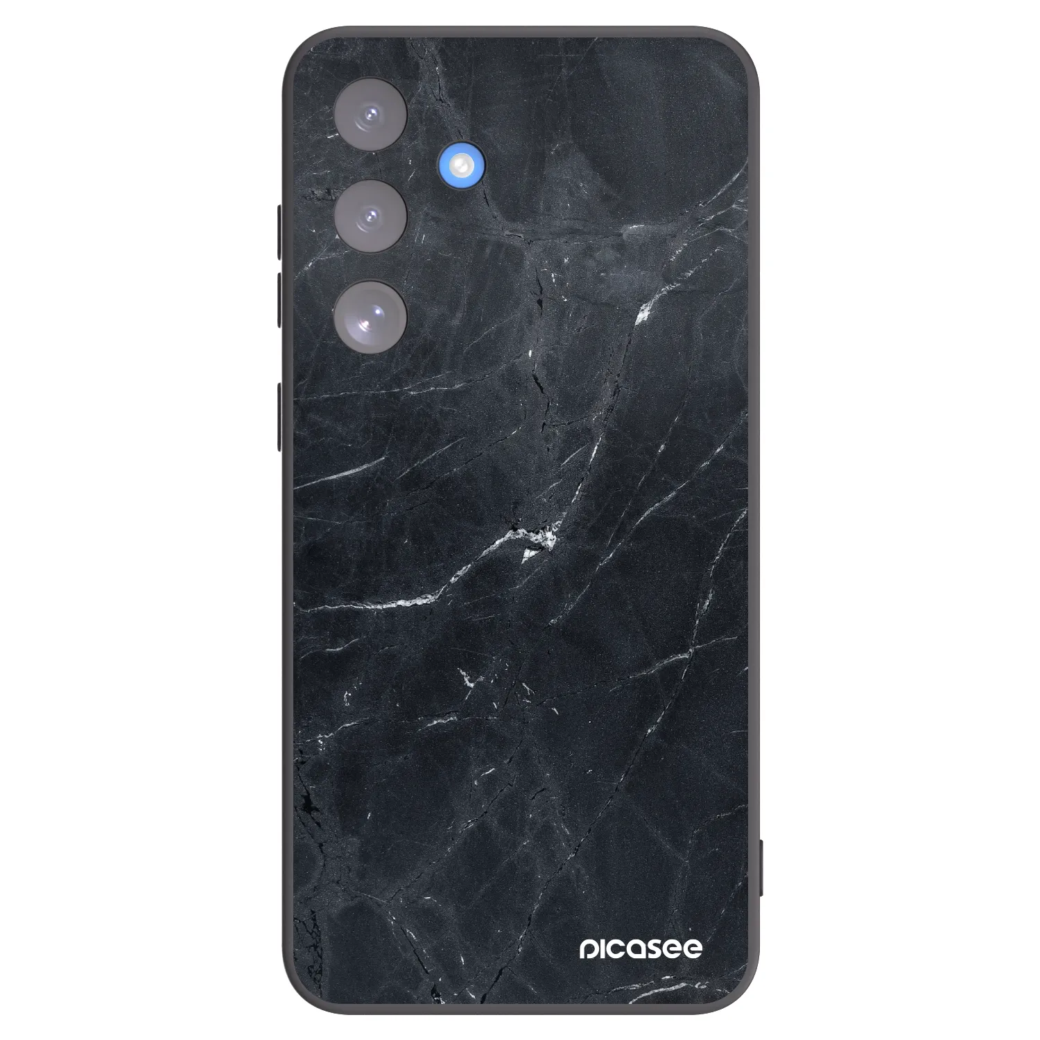 Picasee crna silikonska maskica za Samsung Galaxy S25 FE 5G - Black marble