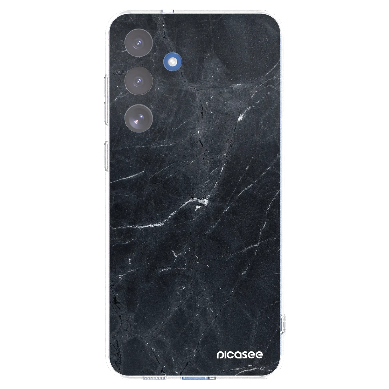 Picasee silikonska prozirna maskica za Samsung Galaxy S25 FE 5G - Black marble