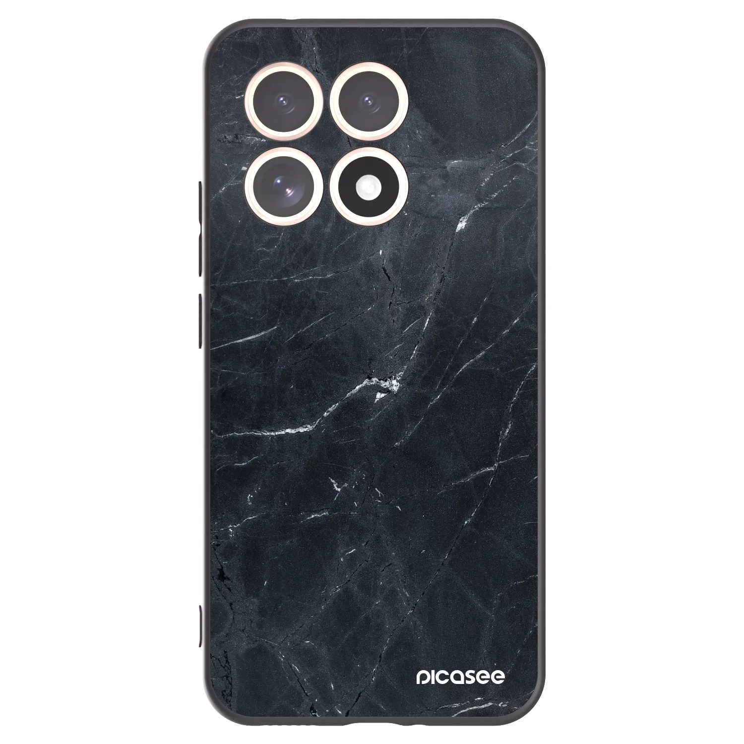 Picasee crna silikonska maskica za Xiaomi 15T - Black marble