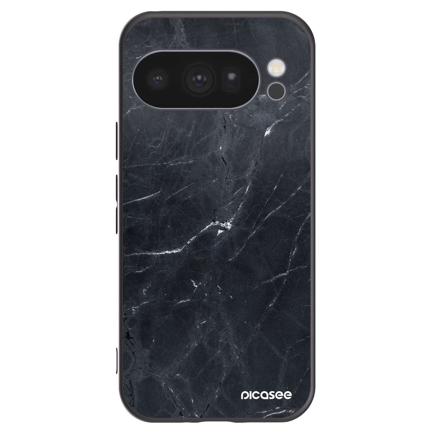 Picasee crna silikonska maskica za Google Pixel 10 Pro - Black marble