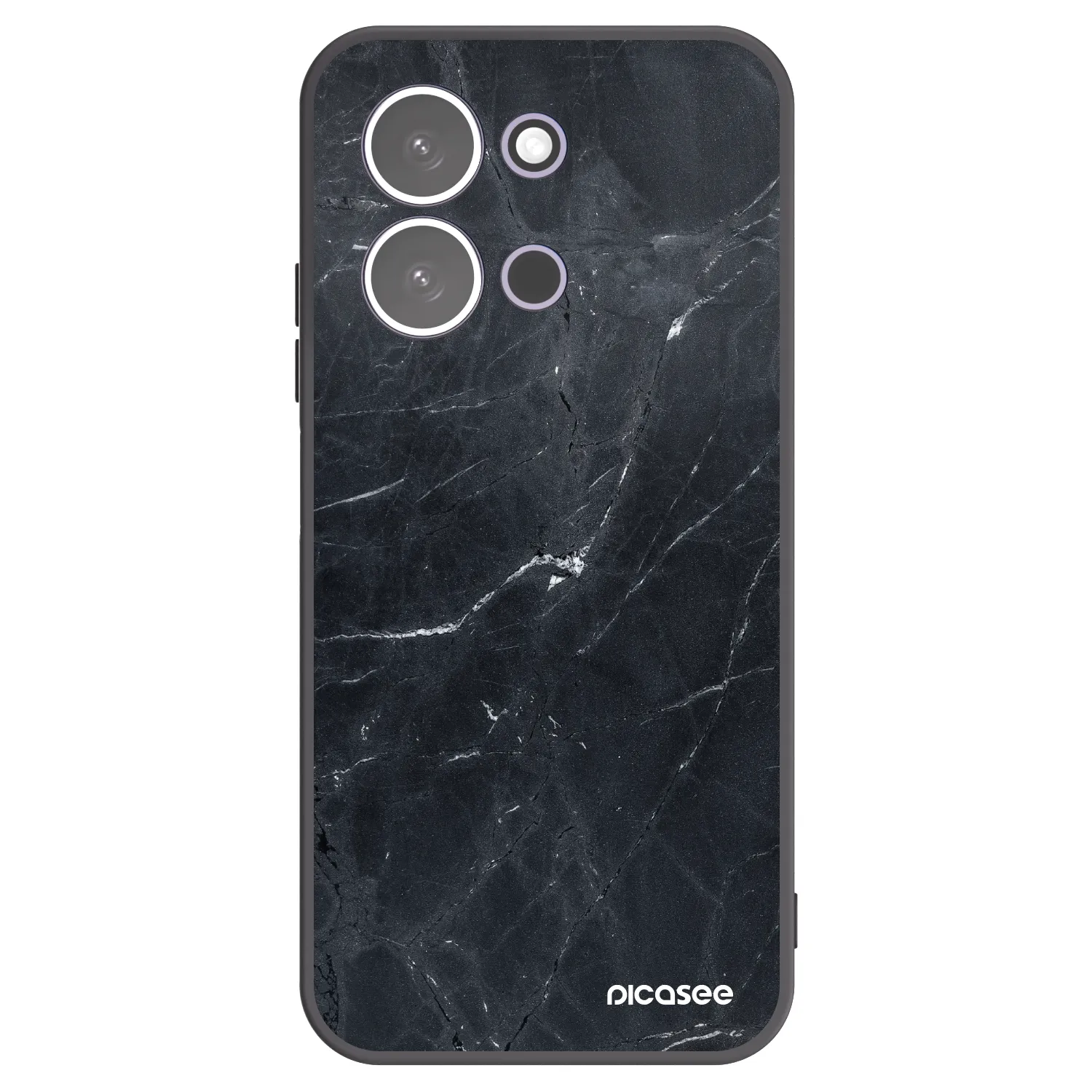 Picasee crna silikonska maskica za Xiaomi Redmi 15C 5G - Black marble