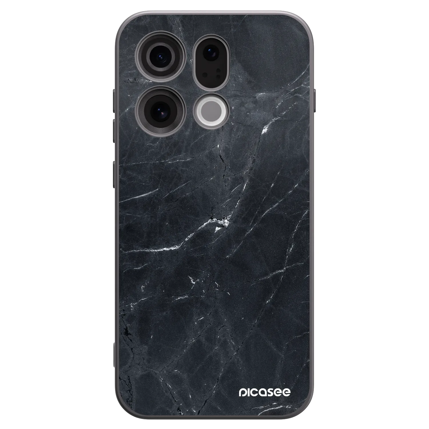 Picasee crna silikonska maskica za OPPO Find X9 - Black marble