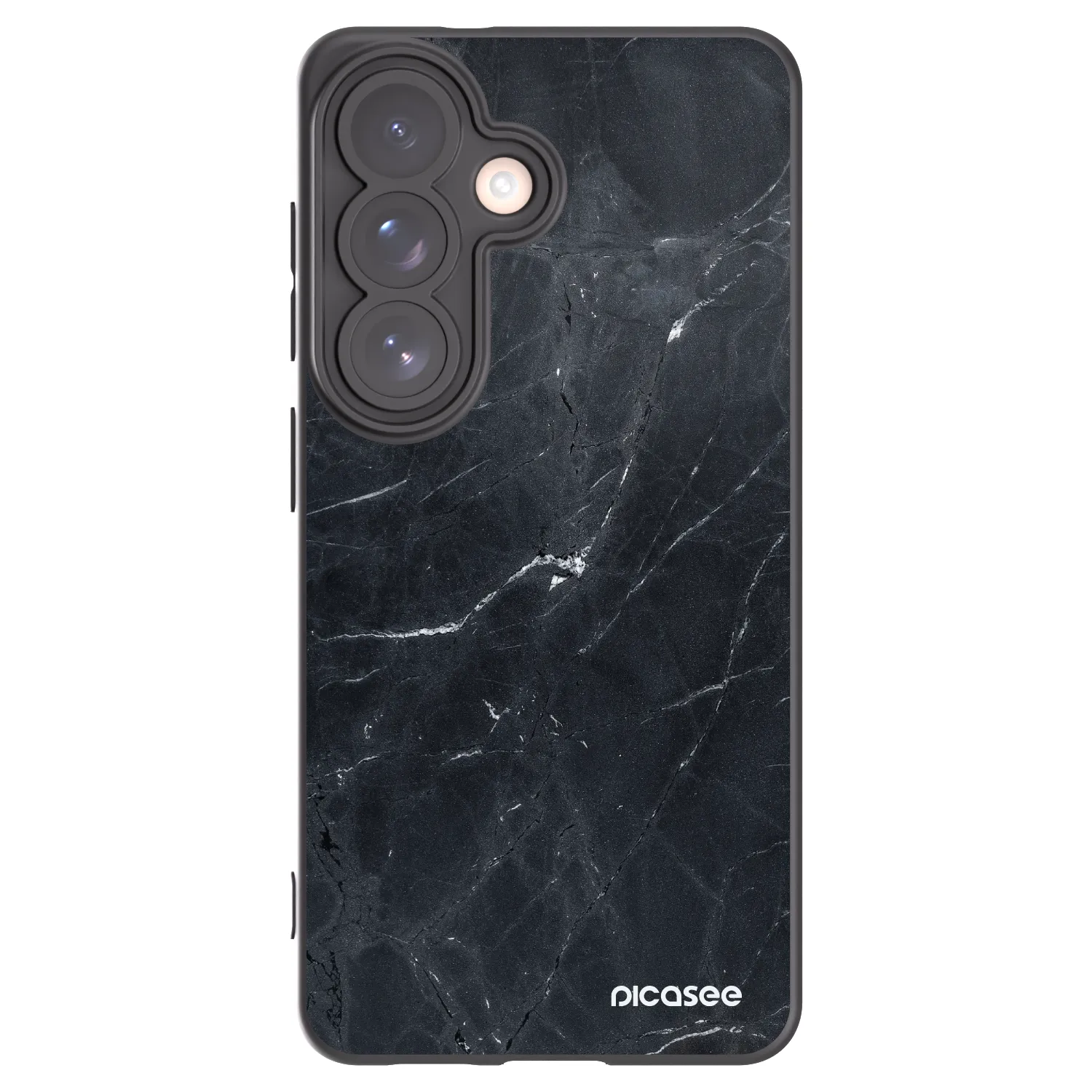 Picasee crna silikonska maskica za Samsung Galaxy S26 - Black marble