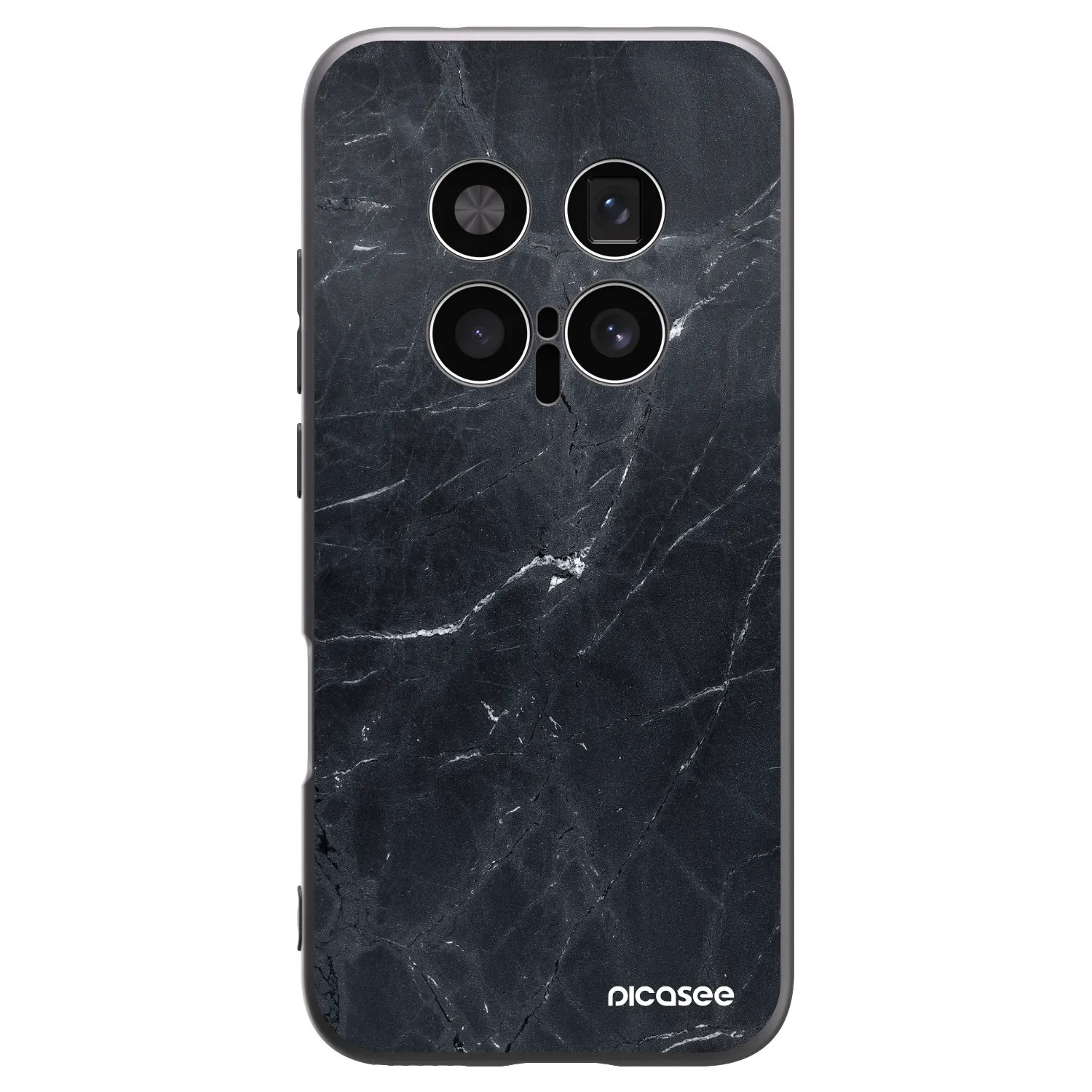 Picasee crna silikonska maskica za Honor Magic8 Pro 5G - Black marble