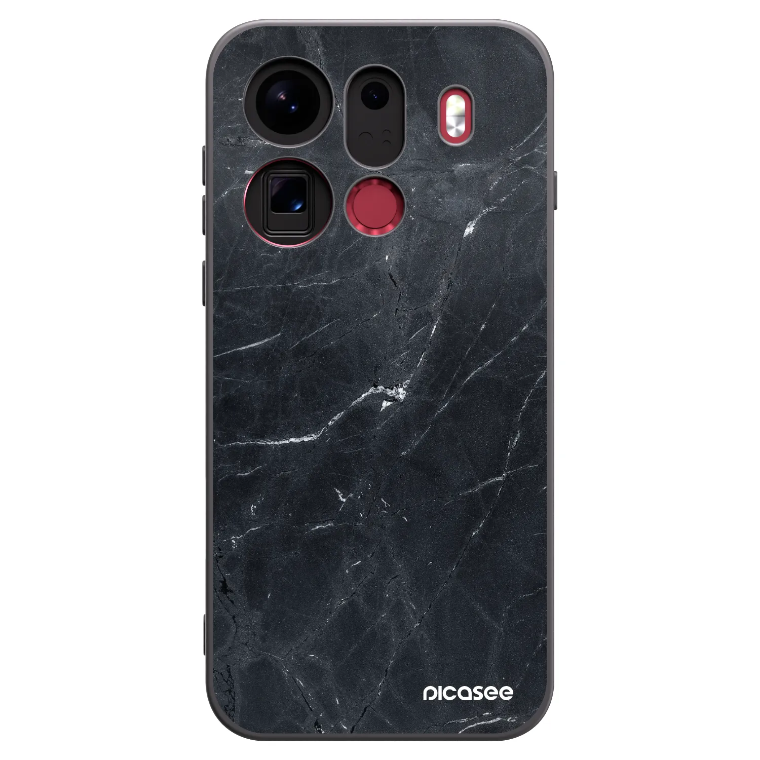 Picasee crna silikonska maskica za OPPO Find X9 Pro - Black marble